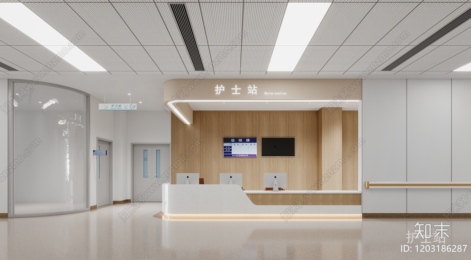 现代医院cad施工图下载【ID:1203186287】