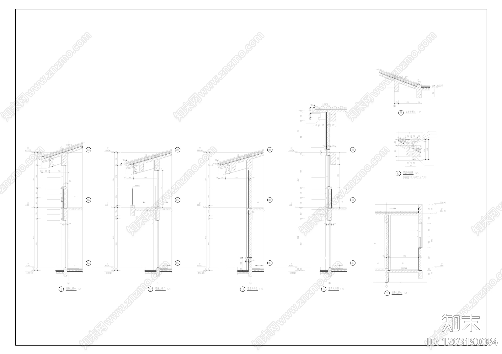 现代新中式行政机构建筑cad施工图下载【ID:1203190084】