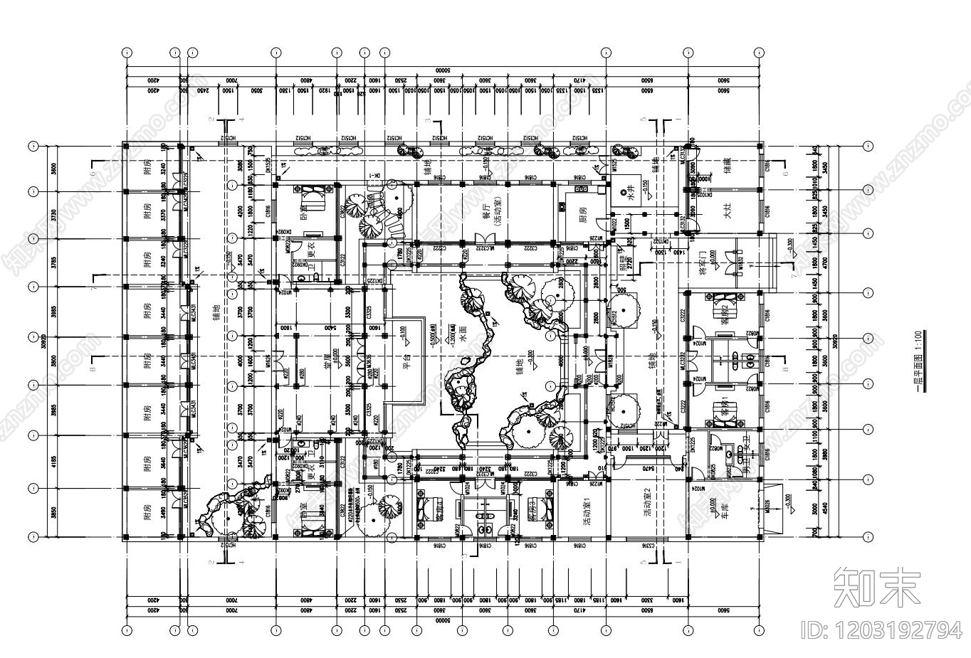 仿古建筑cad施工图下载【ID:1203192794】