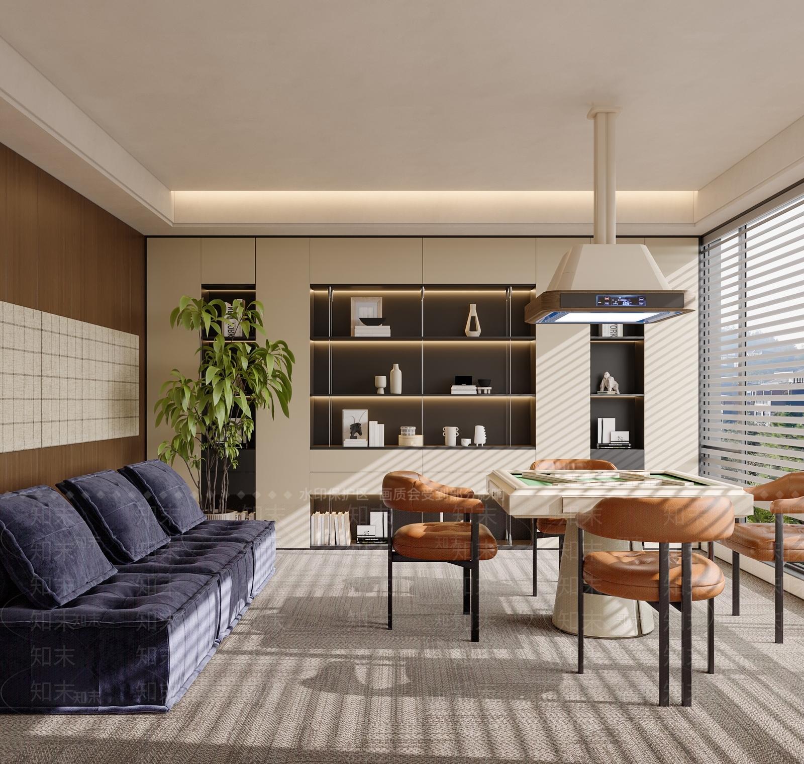 现代棋牌室SU模型下载【ID:1203194378】