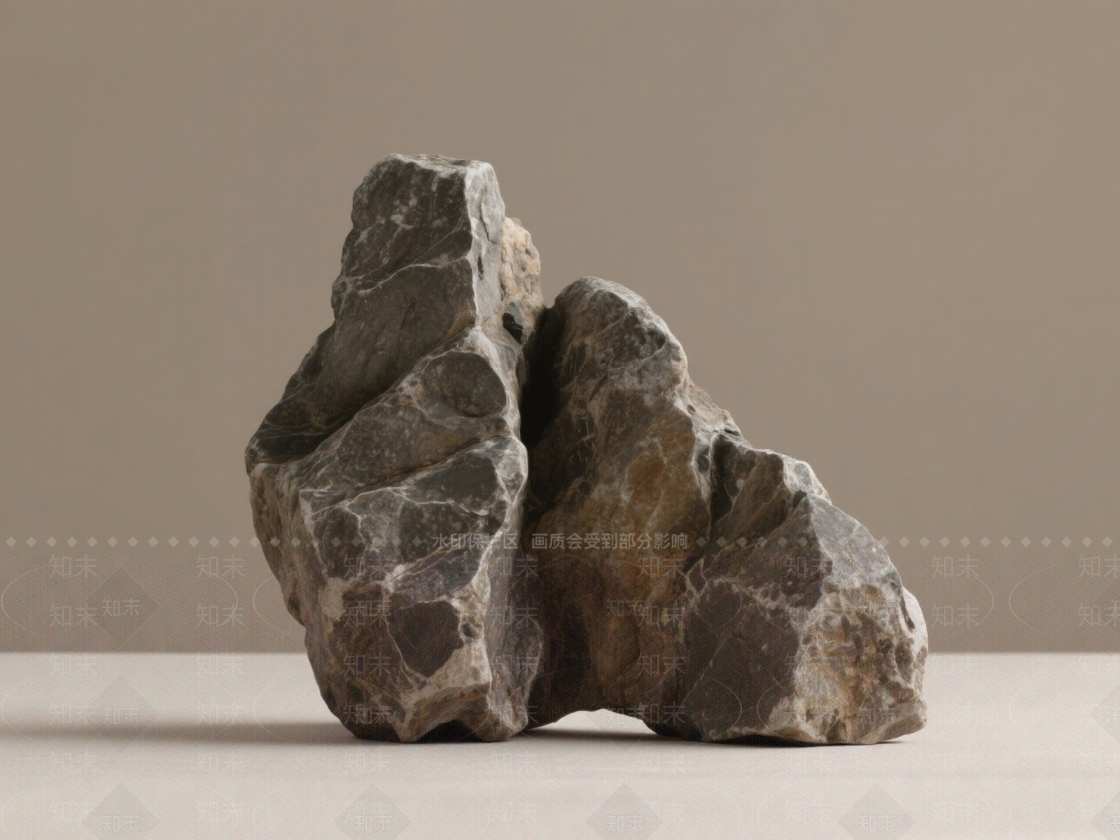 新中式侘寂景观石SU模型下载【ID:1203205821】