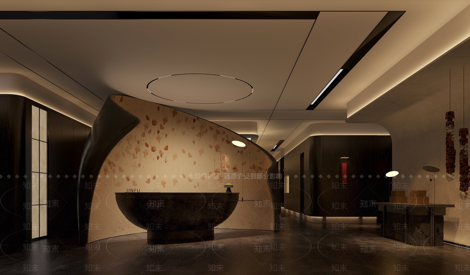 新中式现代中餐厅3D模型下载【ID:1203211305】