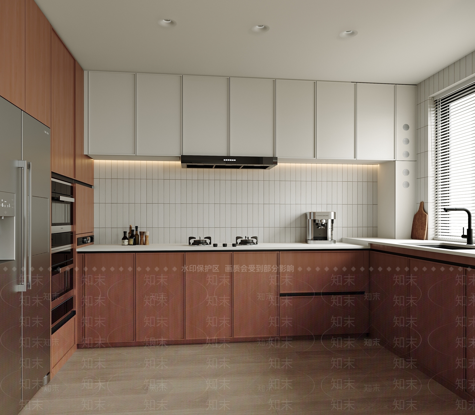 中古现代封闭式厨房3D模型下载【ID:1203255623】