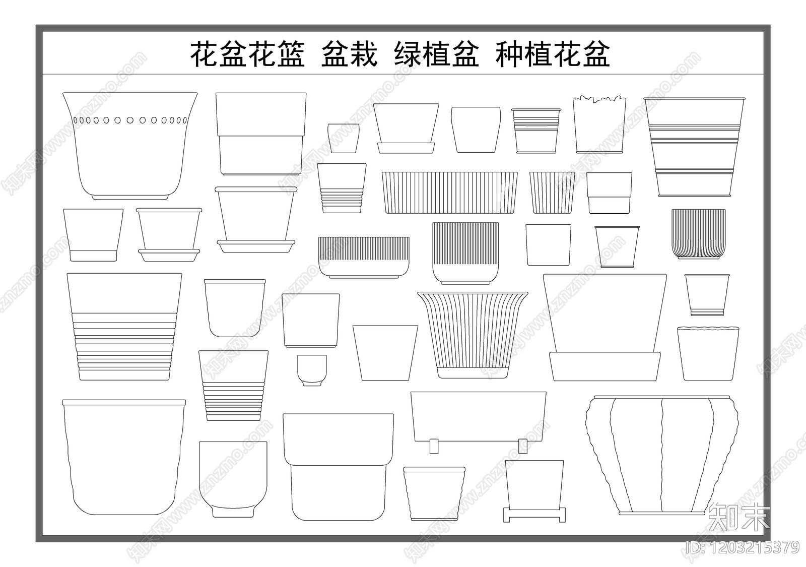 现代植物配置图库施工图下载【ID:1203215379】
