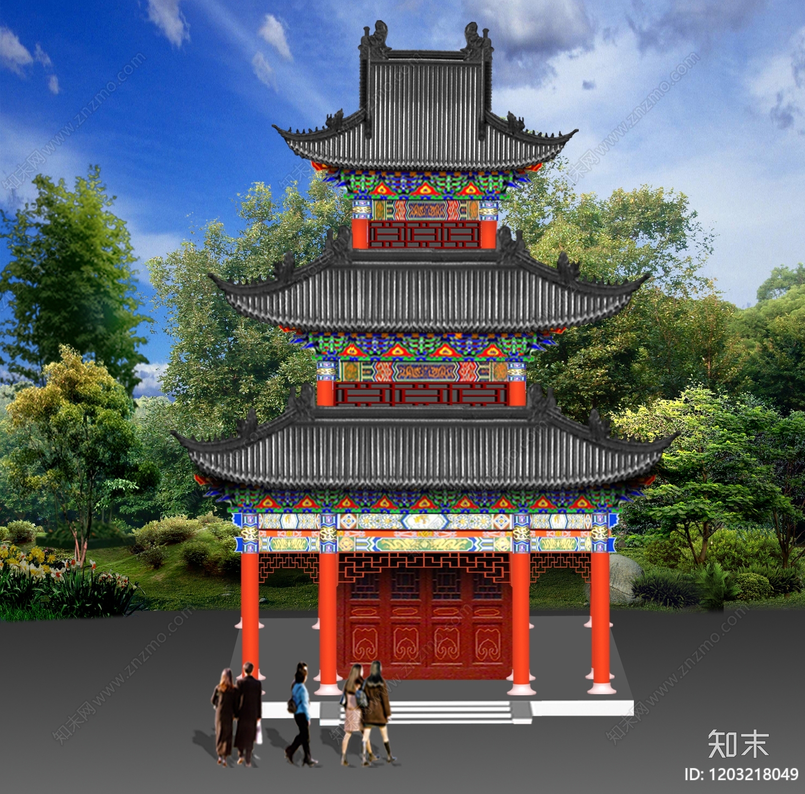 寺庙施工图下载【ID:1203218049】