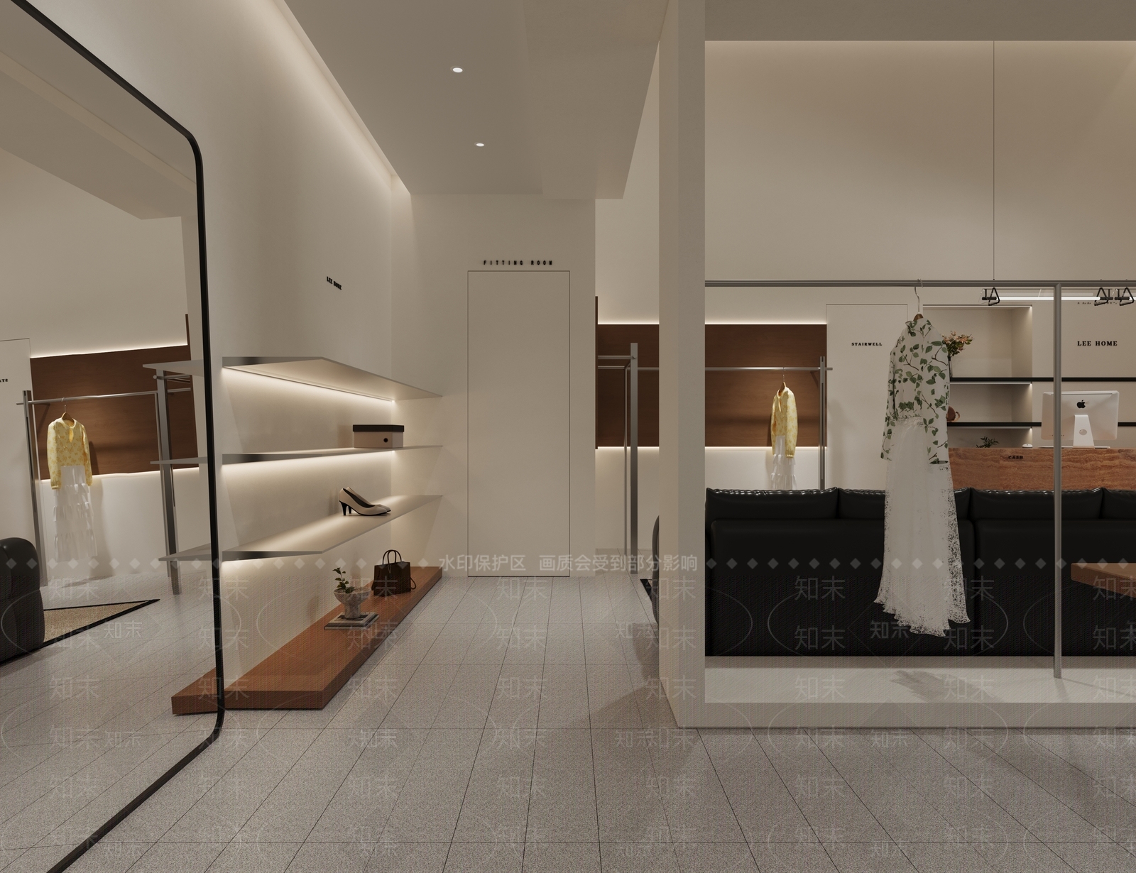 现代服装店3D模型下载【ID:1203218716】