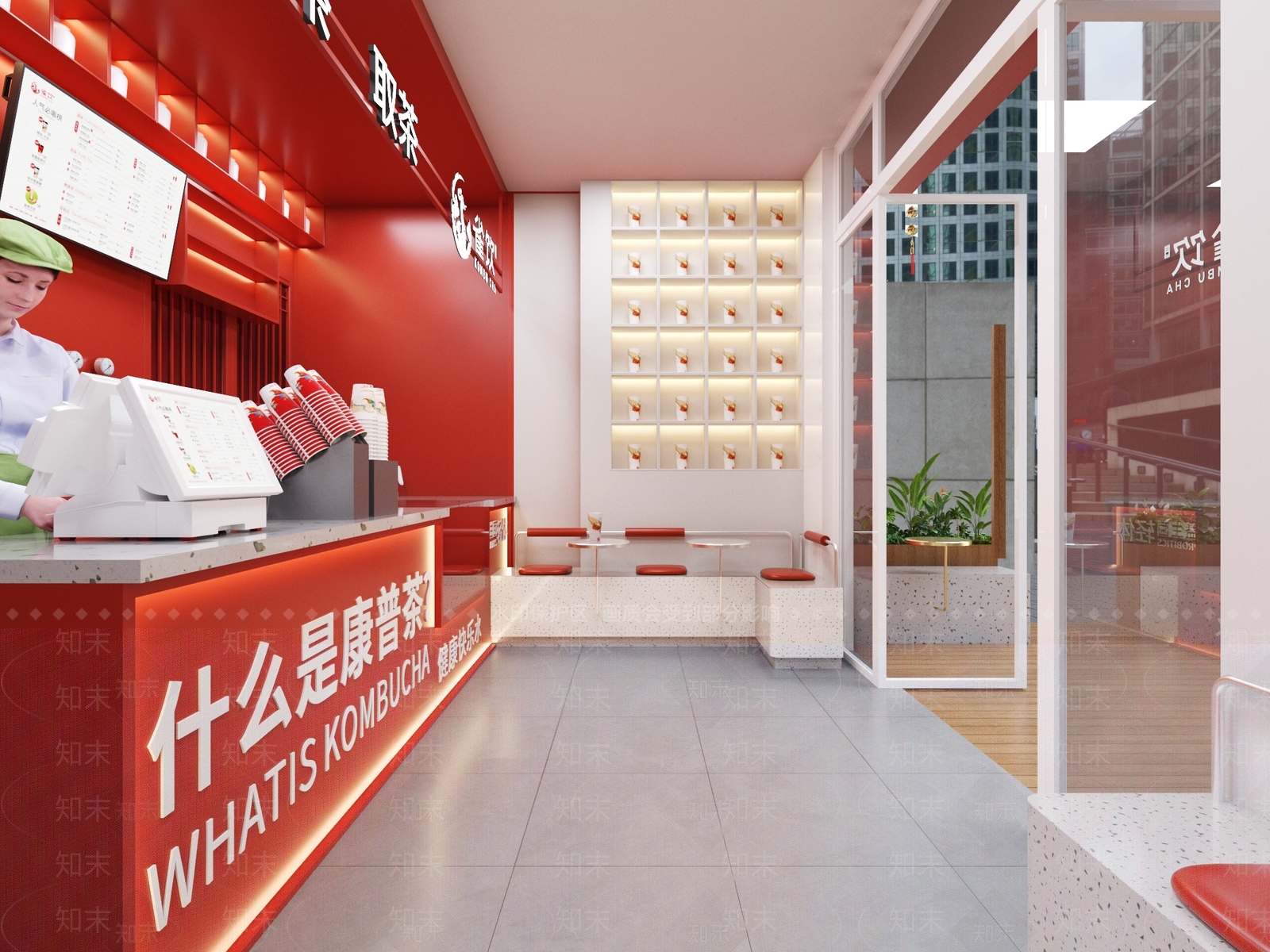新中式现代奶茶店3D模型下载【ID:1203218791】