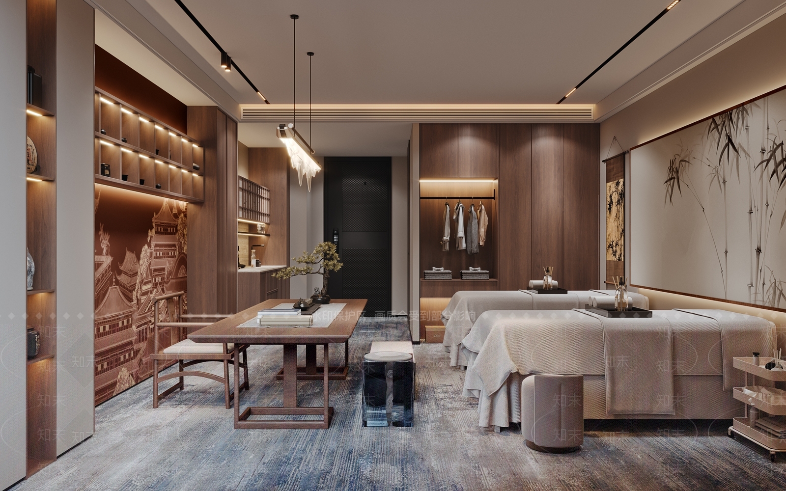 新中式现代化妆品店3D模型下载【ID:1203219417】