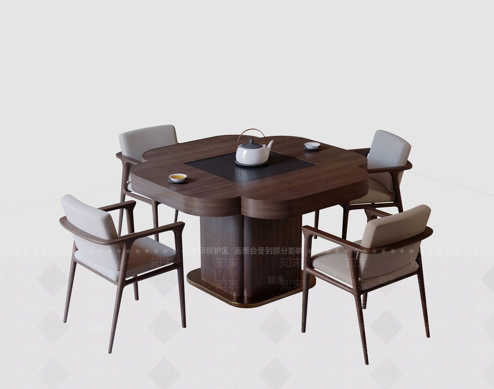 新中式其他桌子3D模型下载【ID:1203224759】