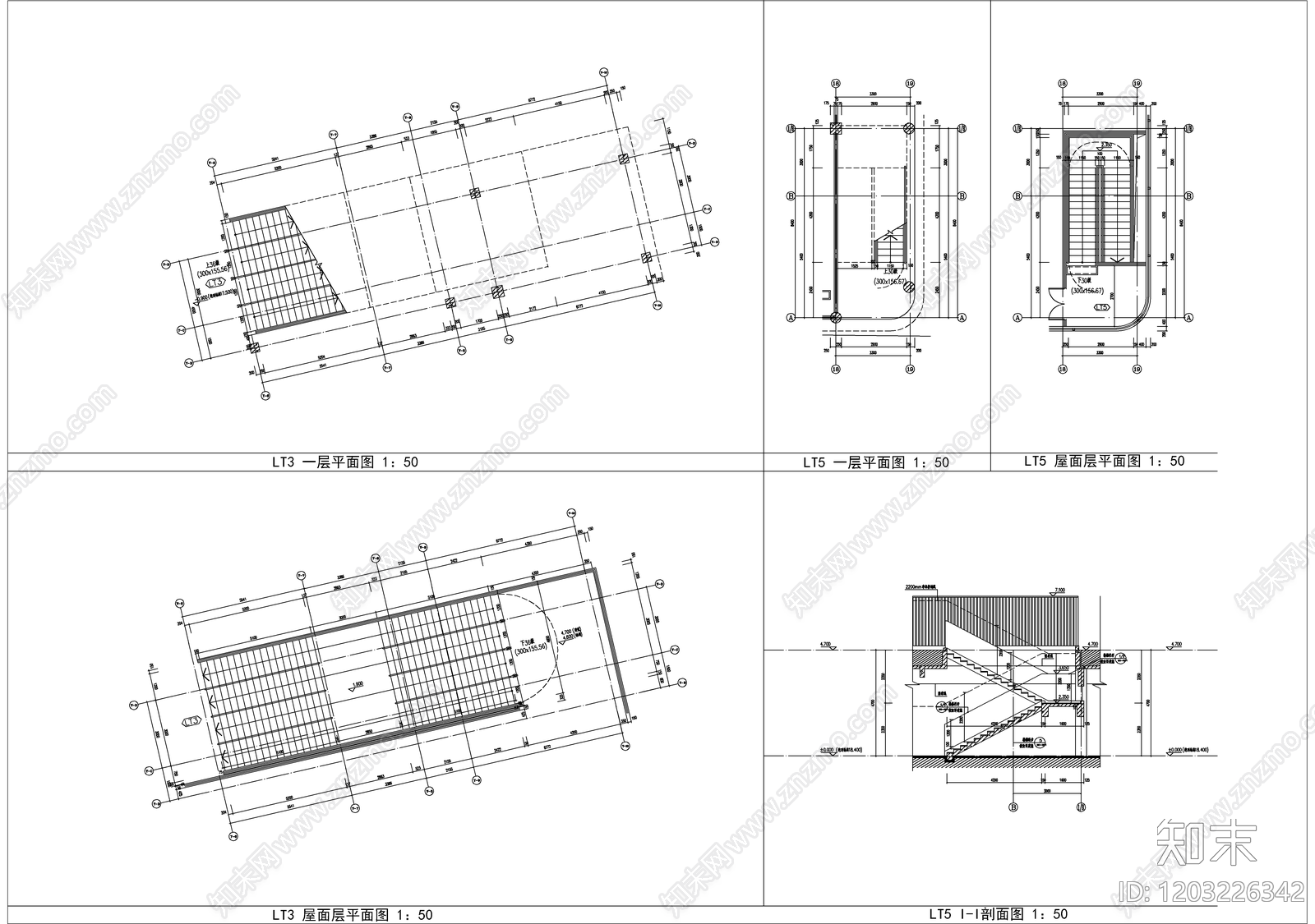 现代办公楼建筑cad施工图下载【ID:1203226342】