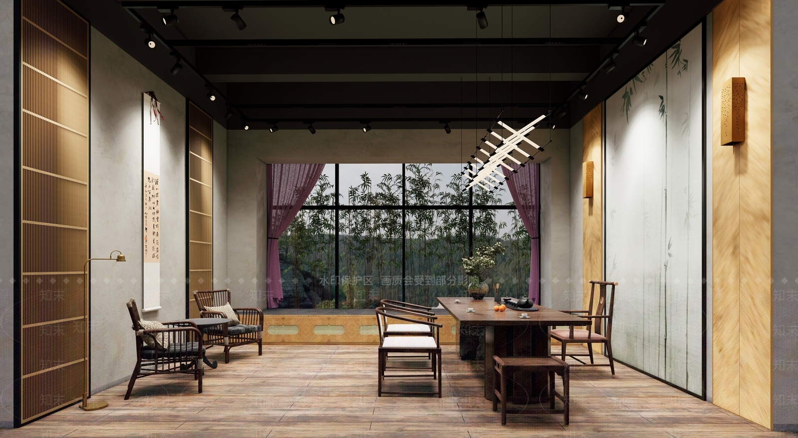 新中式中式家具展厅SU模型下载【ID:1203227235】