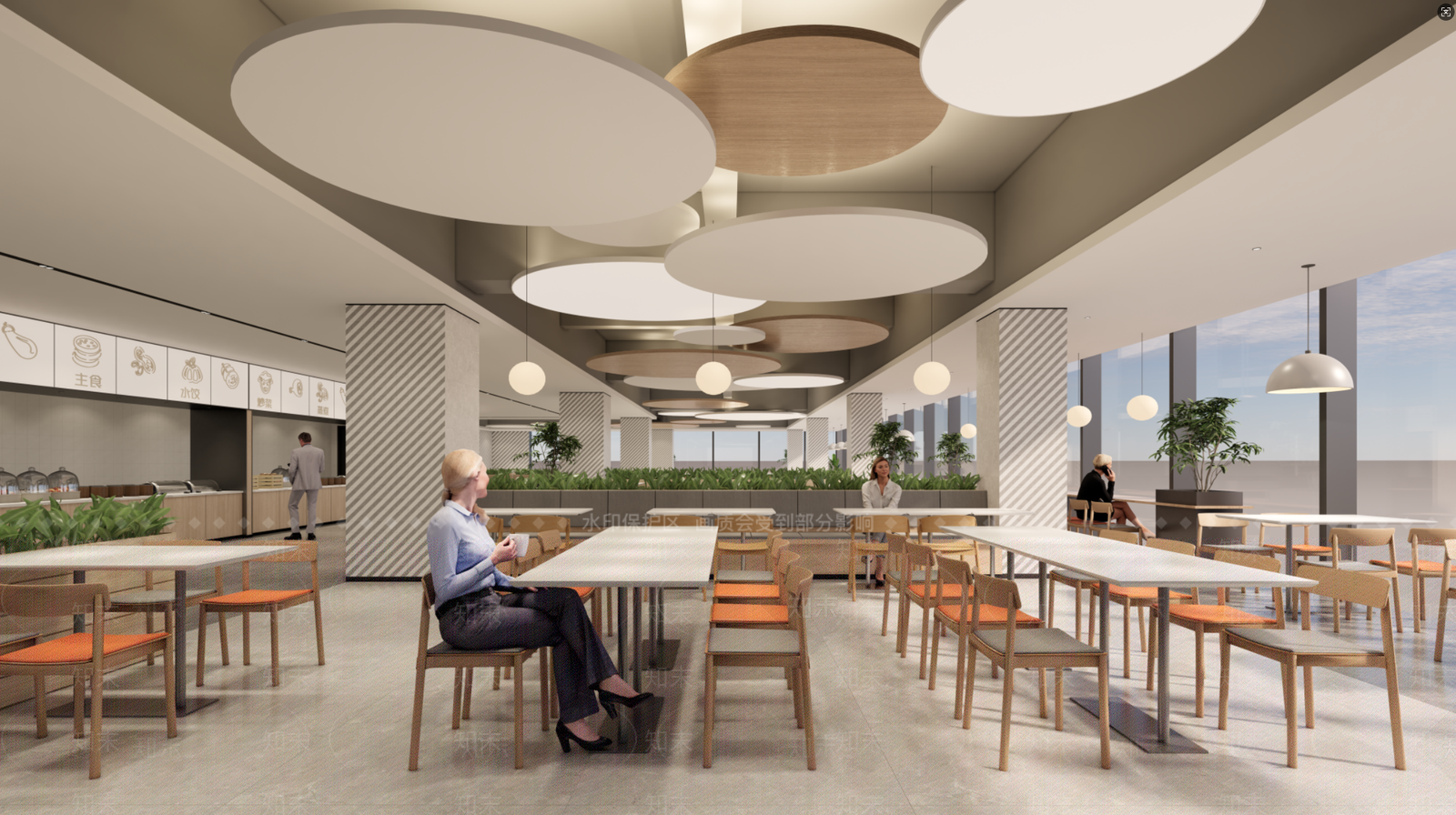 现代食堂SU模型下载【ID:1203659039】