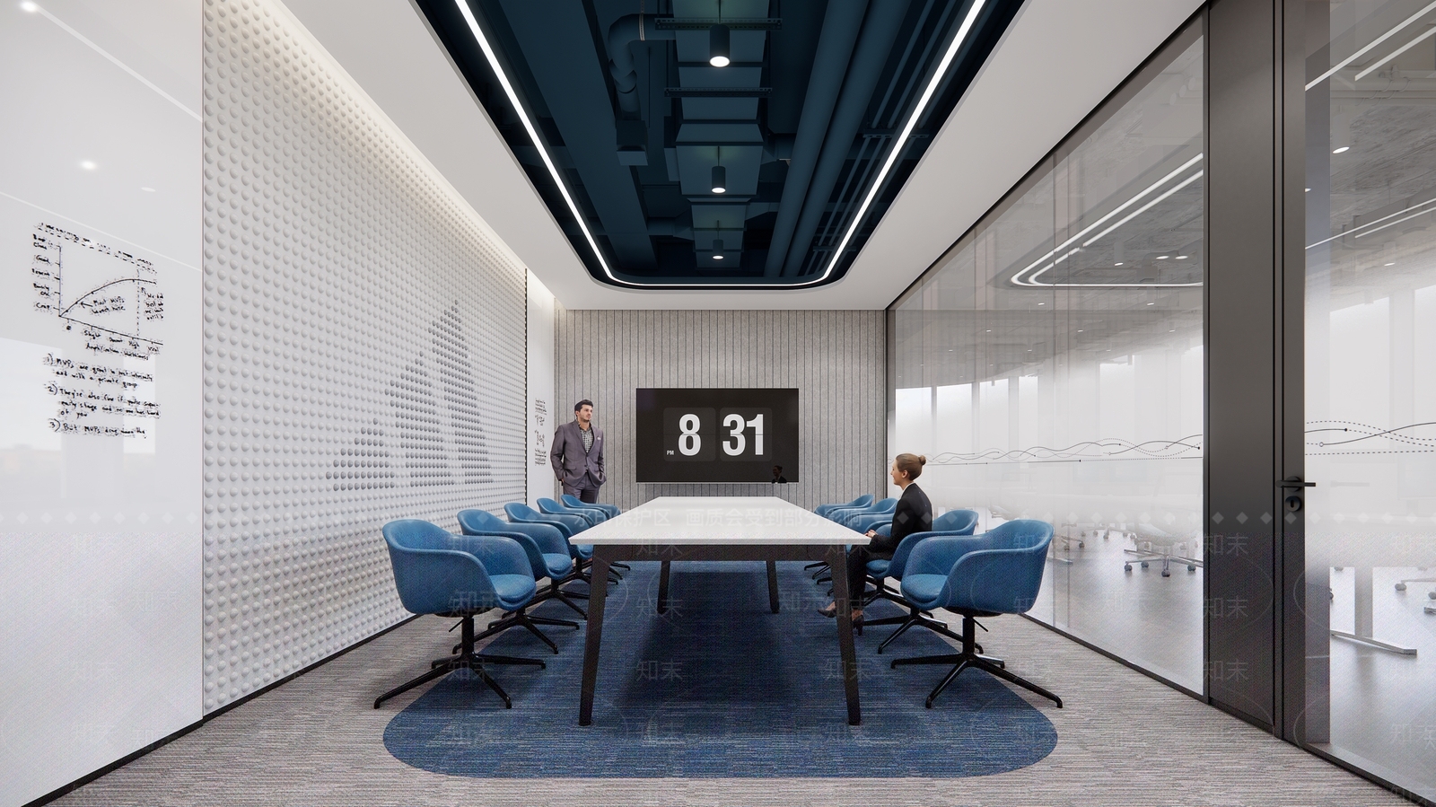 现代会议室SU模型下载【ID:1203231129】