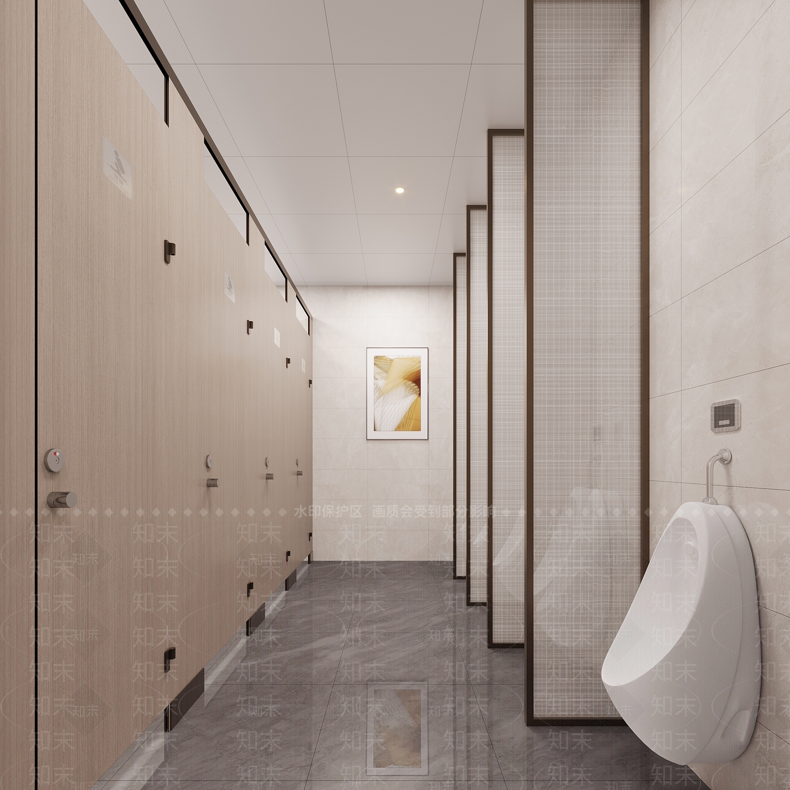 现代公共卫生间3D模型下载【ID:1203228809】