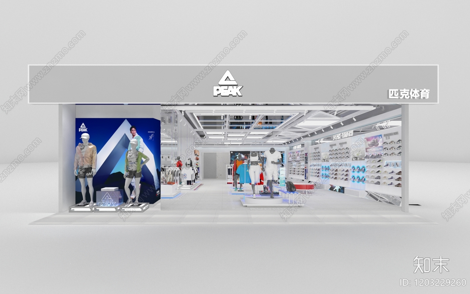 现代服装店施工图下载【ID:1203229260】