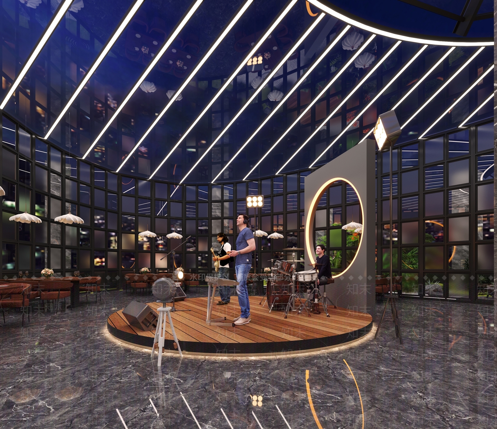 现代酒馆3D模型下载【ID:1203230408】