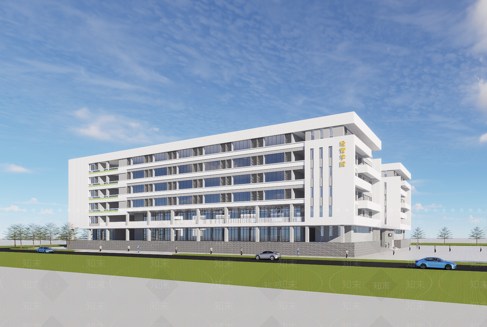 现代大学教学楼SU模型下载【ID:1203230118】