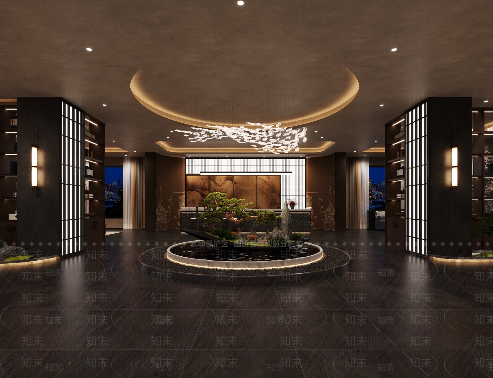 新中式足浴店3D模型下载【ID:1203230764】
