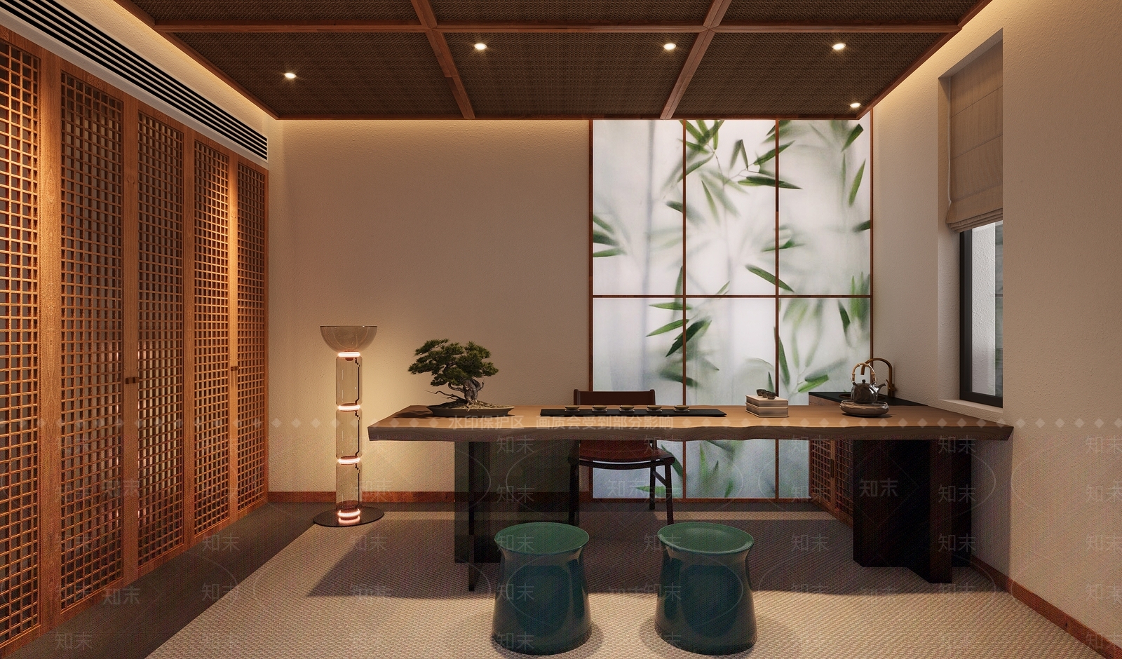 新中式侘寂茶室3D模型下载【ID:1203230856】
