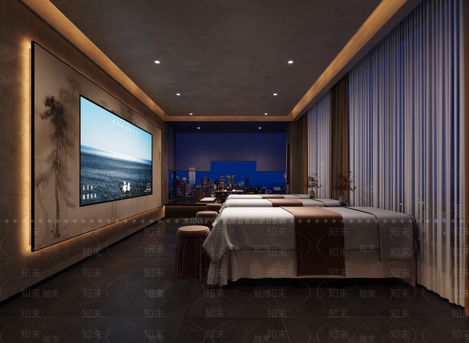 新中式足浴店3D模型下载【ID:1203232237】