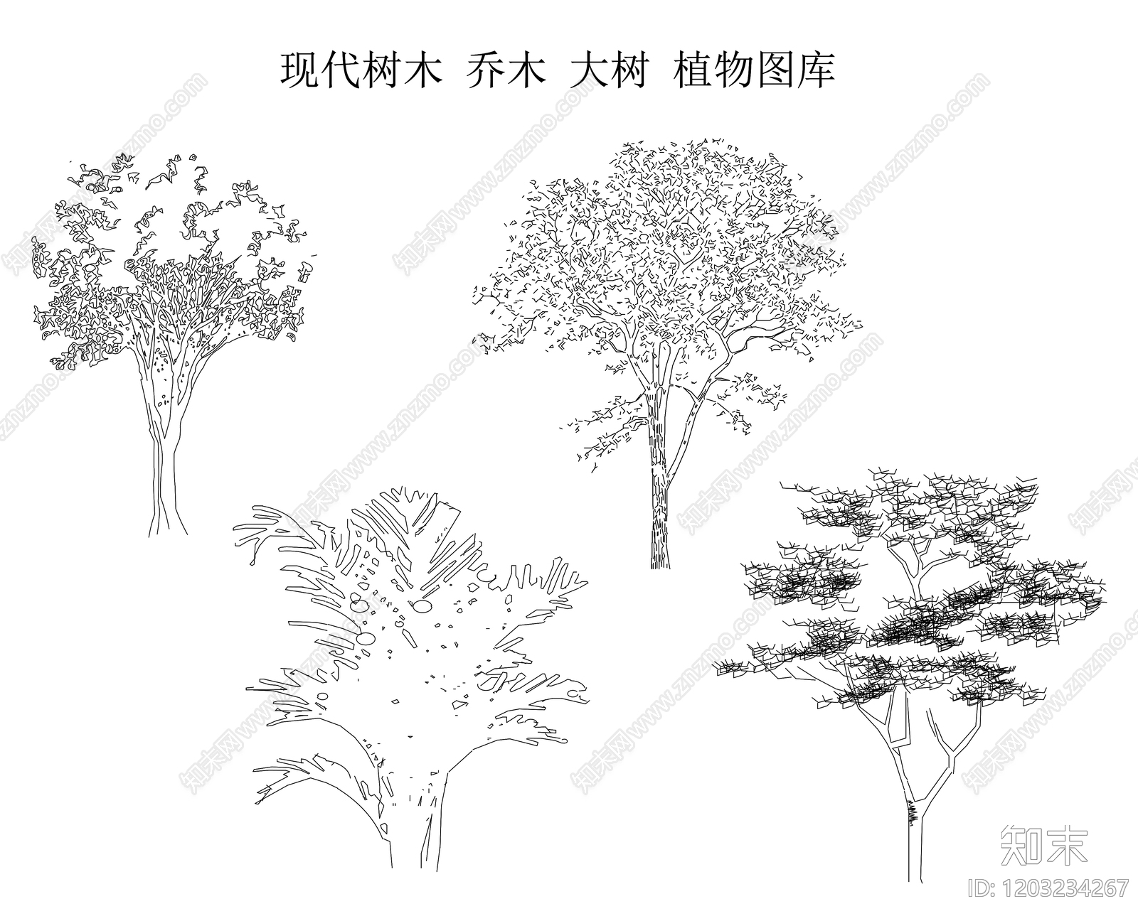 现代绿植施工图下载【ID:1203234267】