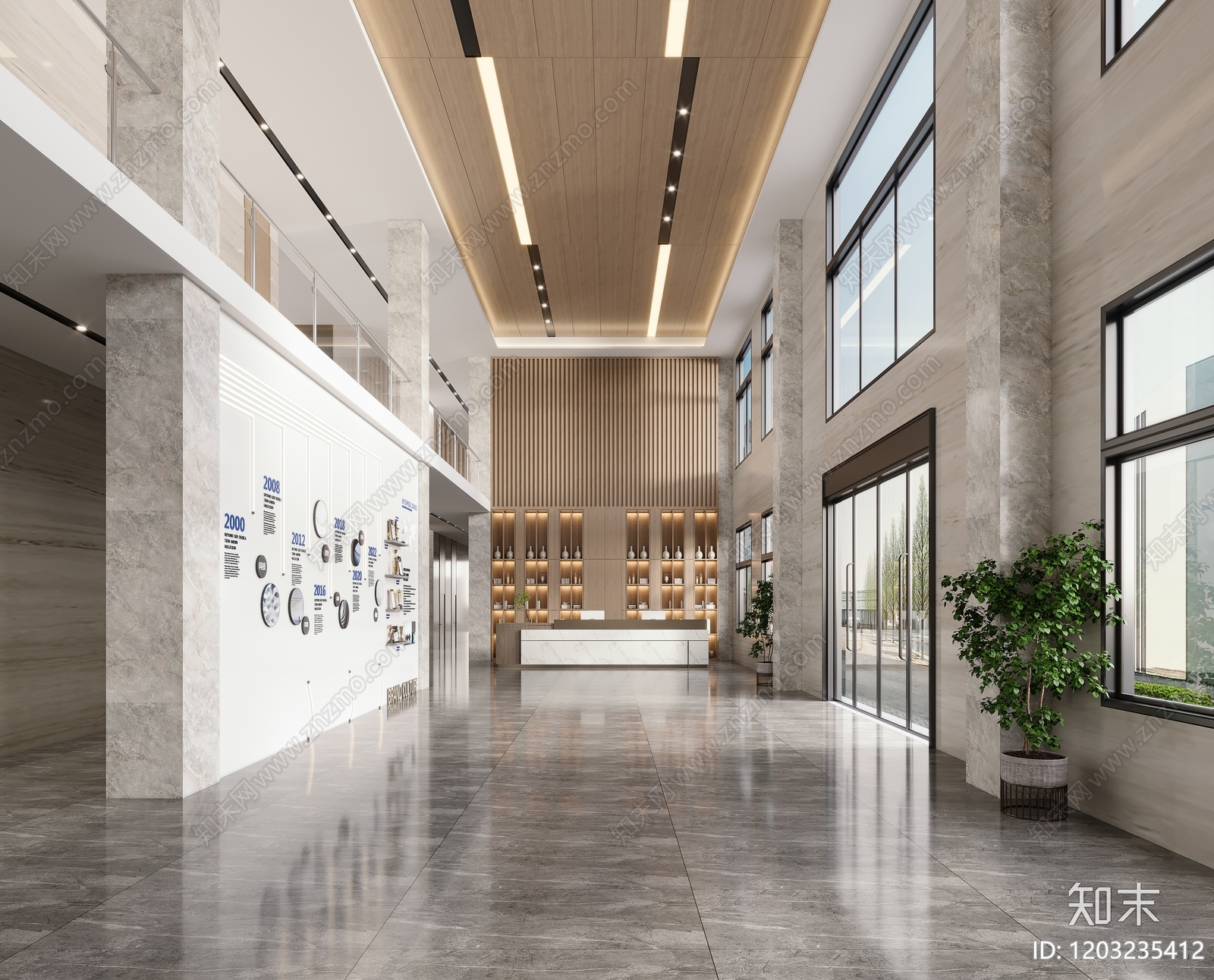 现代整体办公空间cad施工图下载【ID:1203235412】