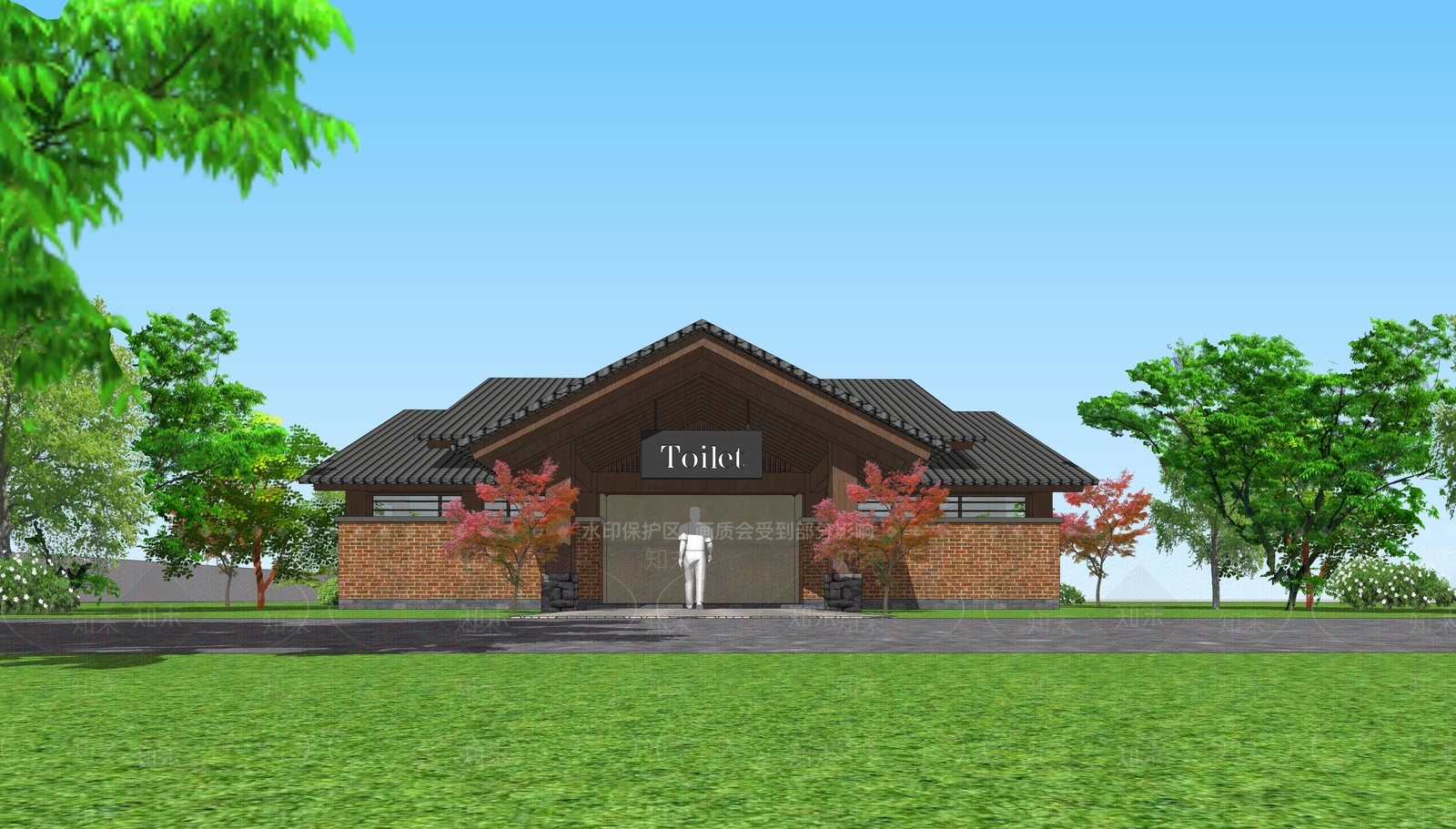 新中式复古其他公共建筑SU模型下载【ID:1203236128】