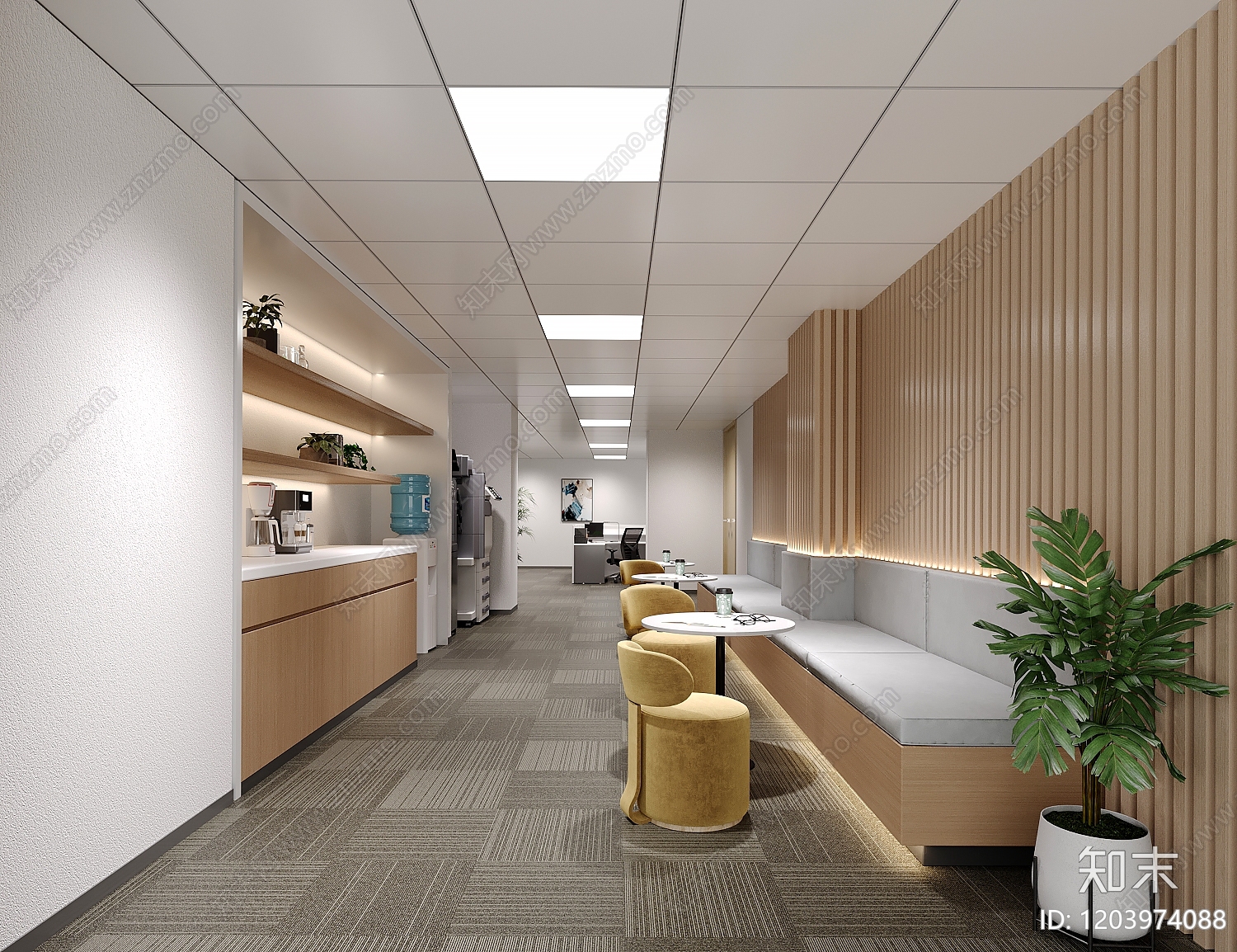现代茶水间3D模型下载【ID:1203974088】