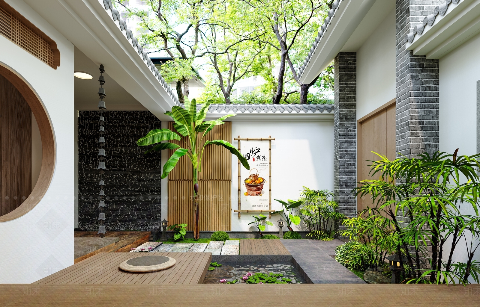 禅意侘寂庭院3D模型下载【ID:1203240751】