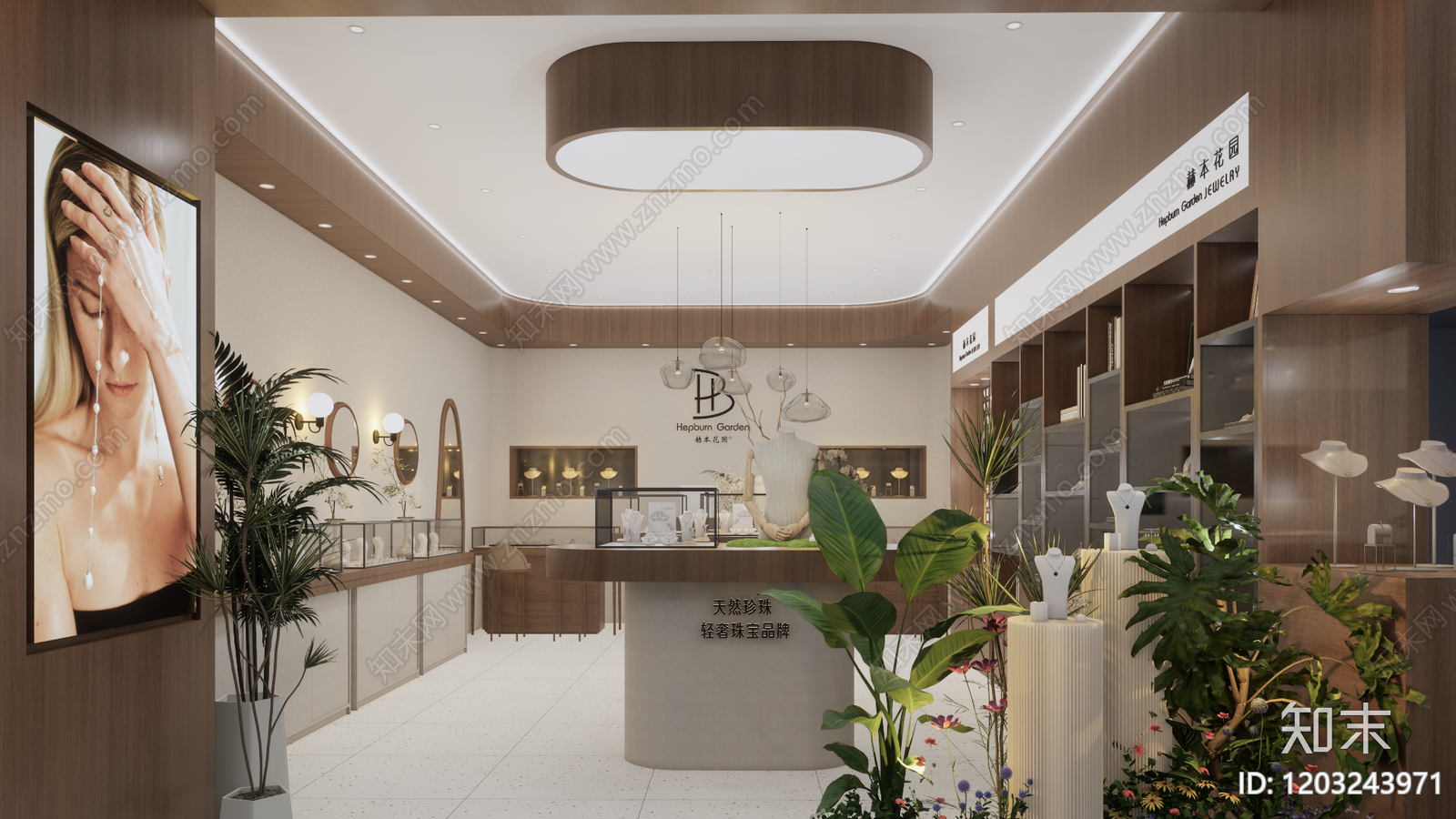 轻奢复古珠宝店cad施工图下载【ID:1203243971】