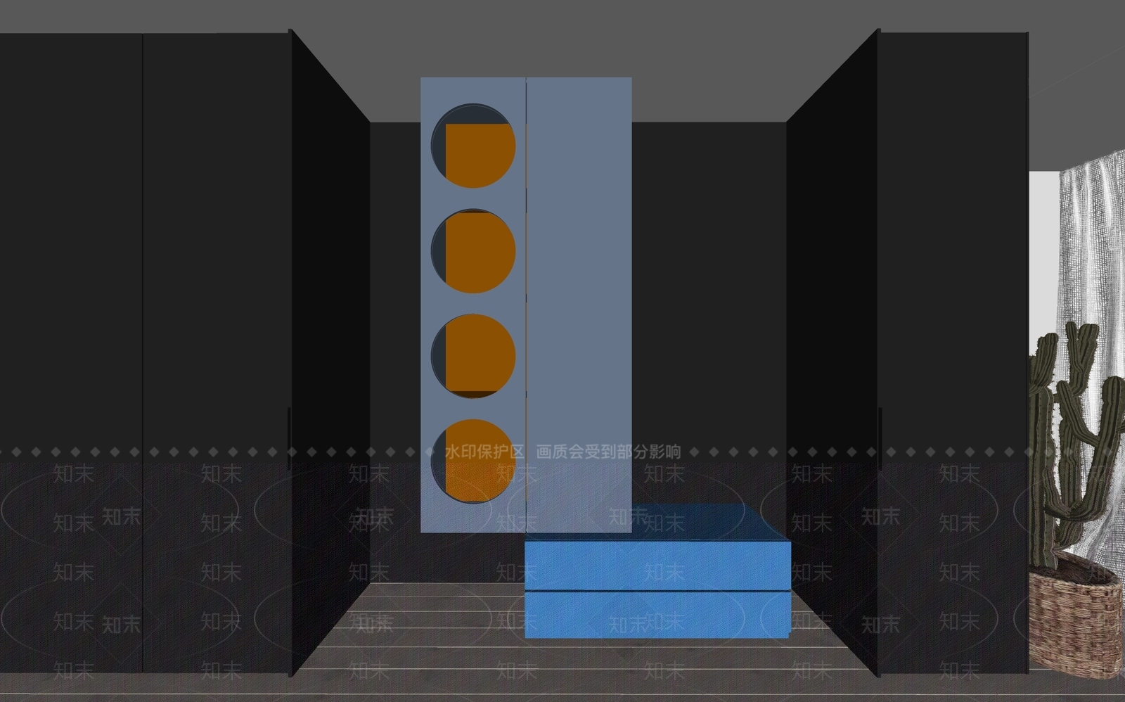 现代玄关柜SU模型下载【ID:1203242116】