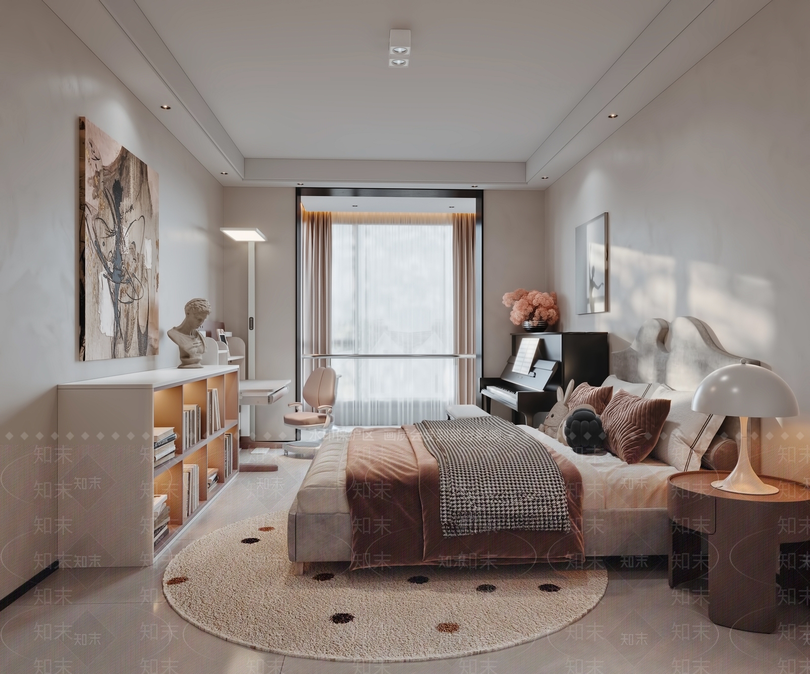 现代女孩房3D模型下载【ID:1203242525】