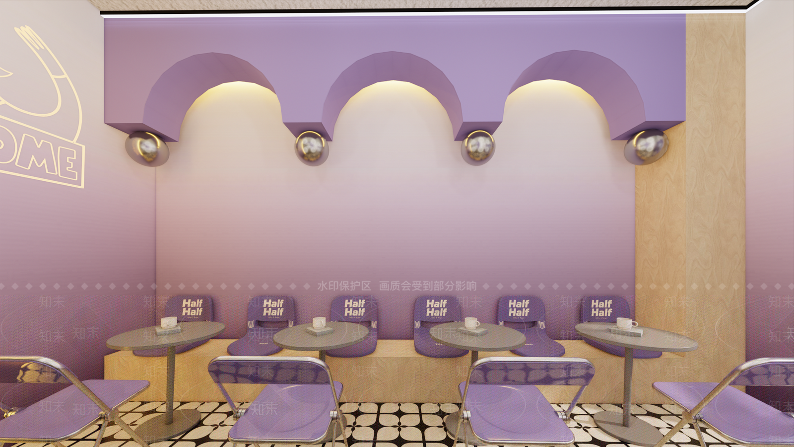 现代奶油奶茶店SU模型下载【ID:1203242740】