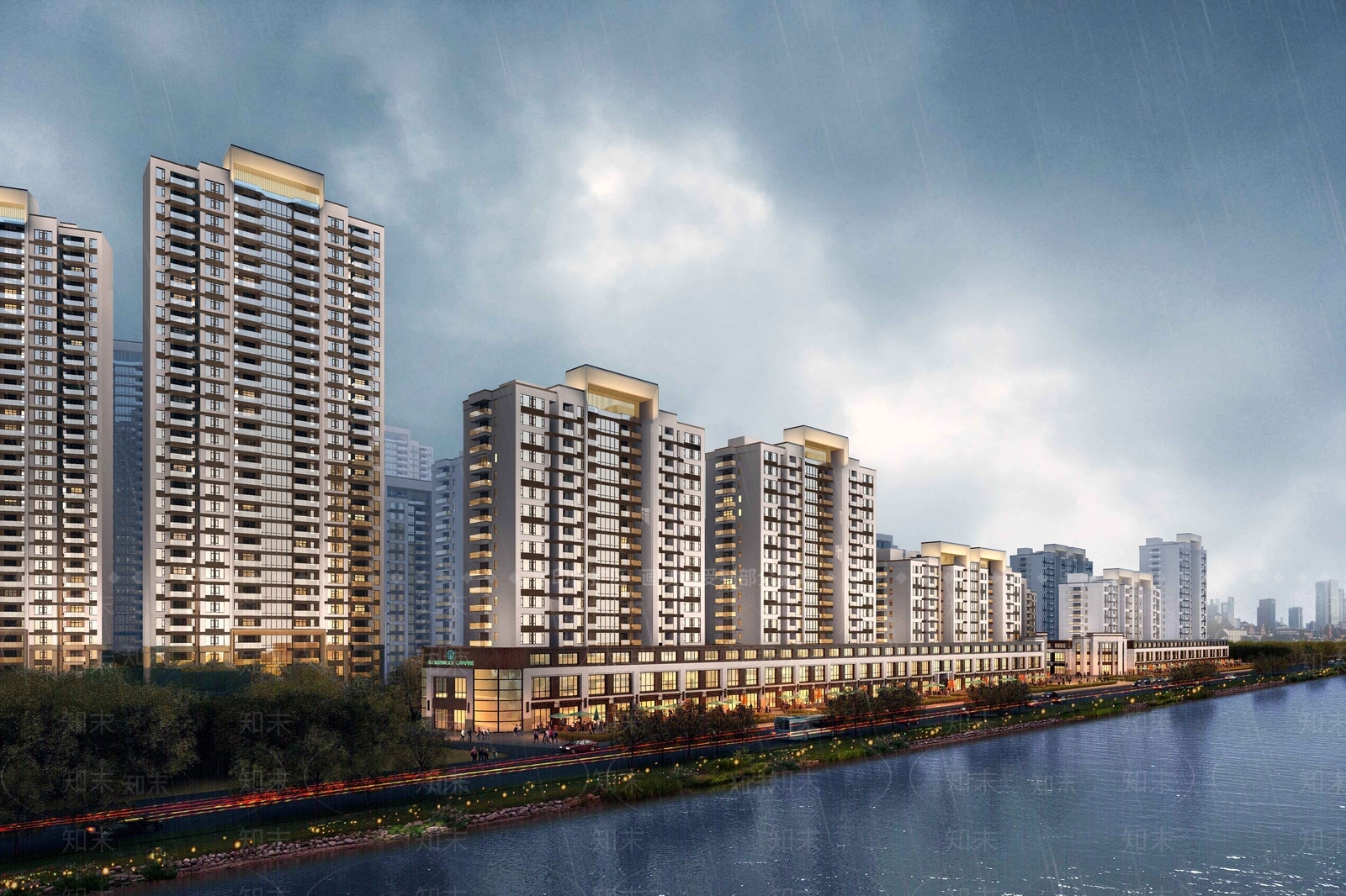 现代小区建筑SU模型下载【ID:1203244920】