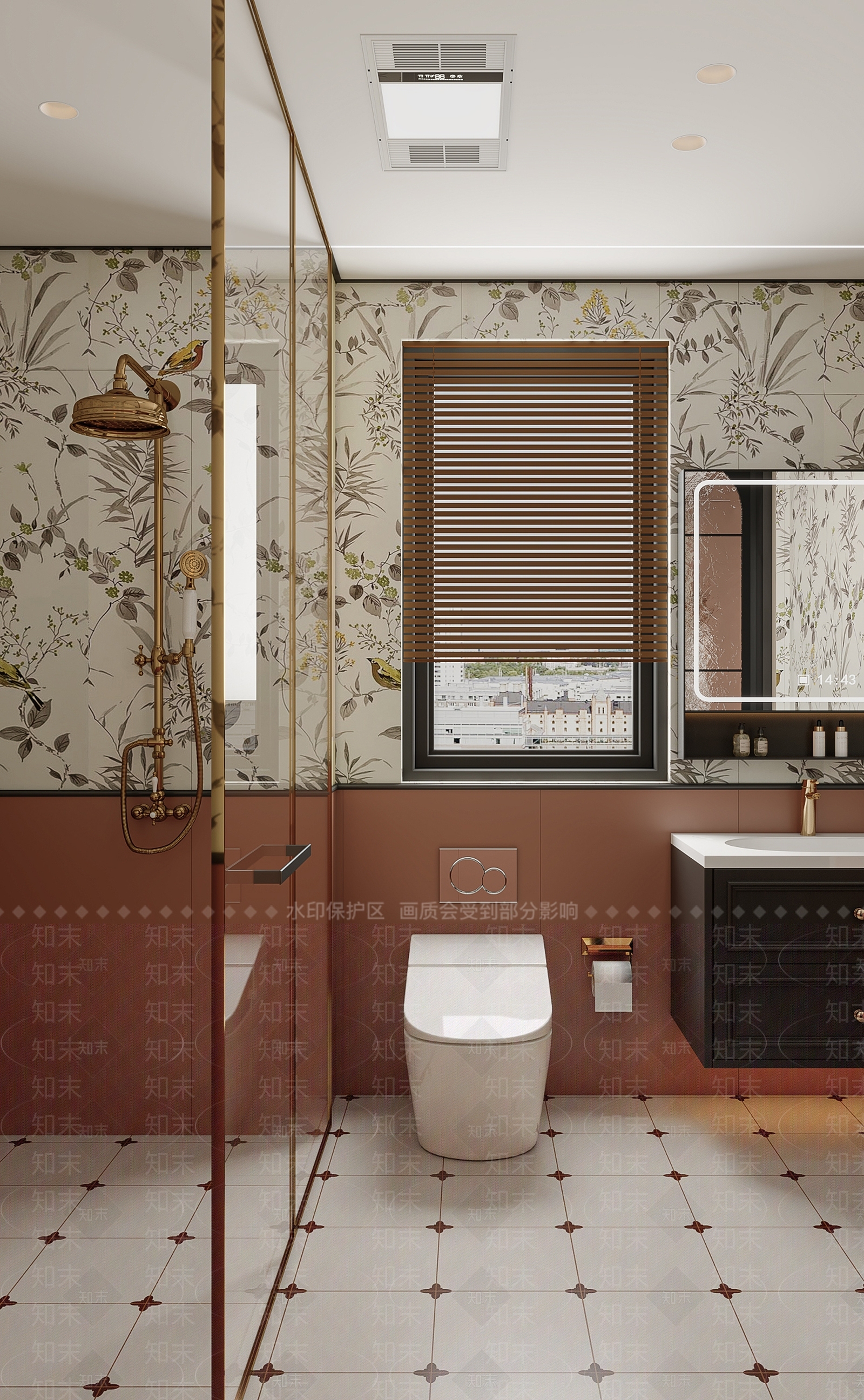 法式复古卫生间3D模型下载【ID:1203390975】