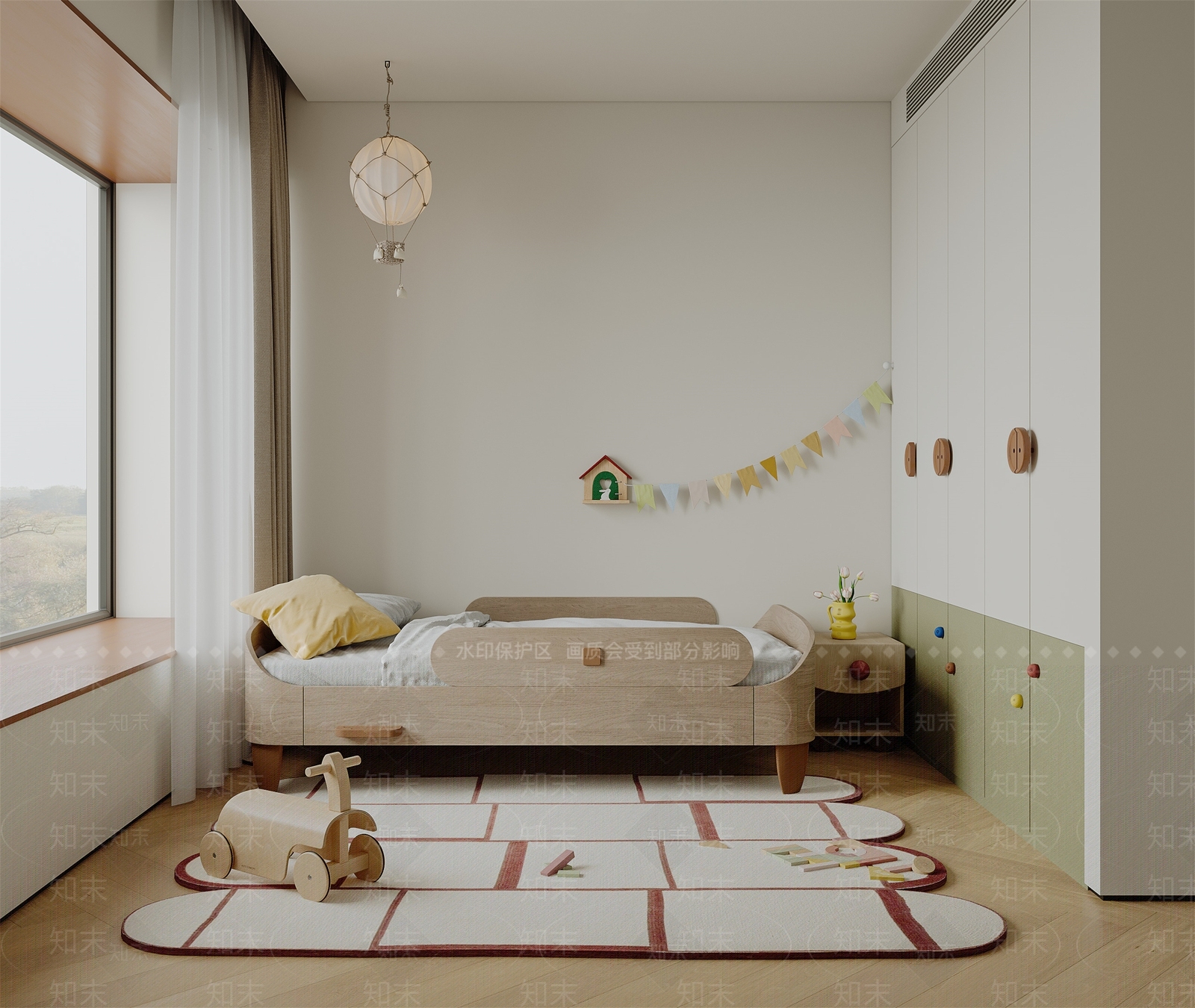 中古现代通用儿童房3D模型下载【ID:1203256710】