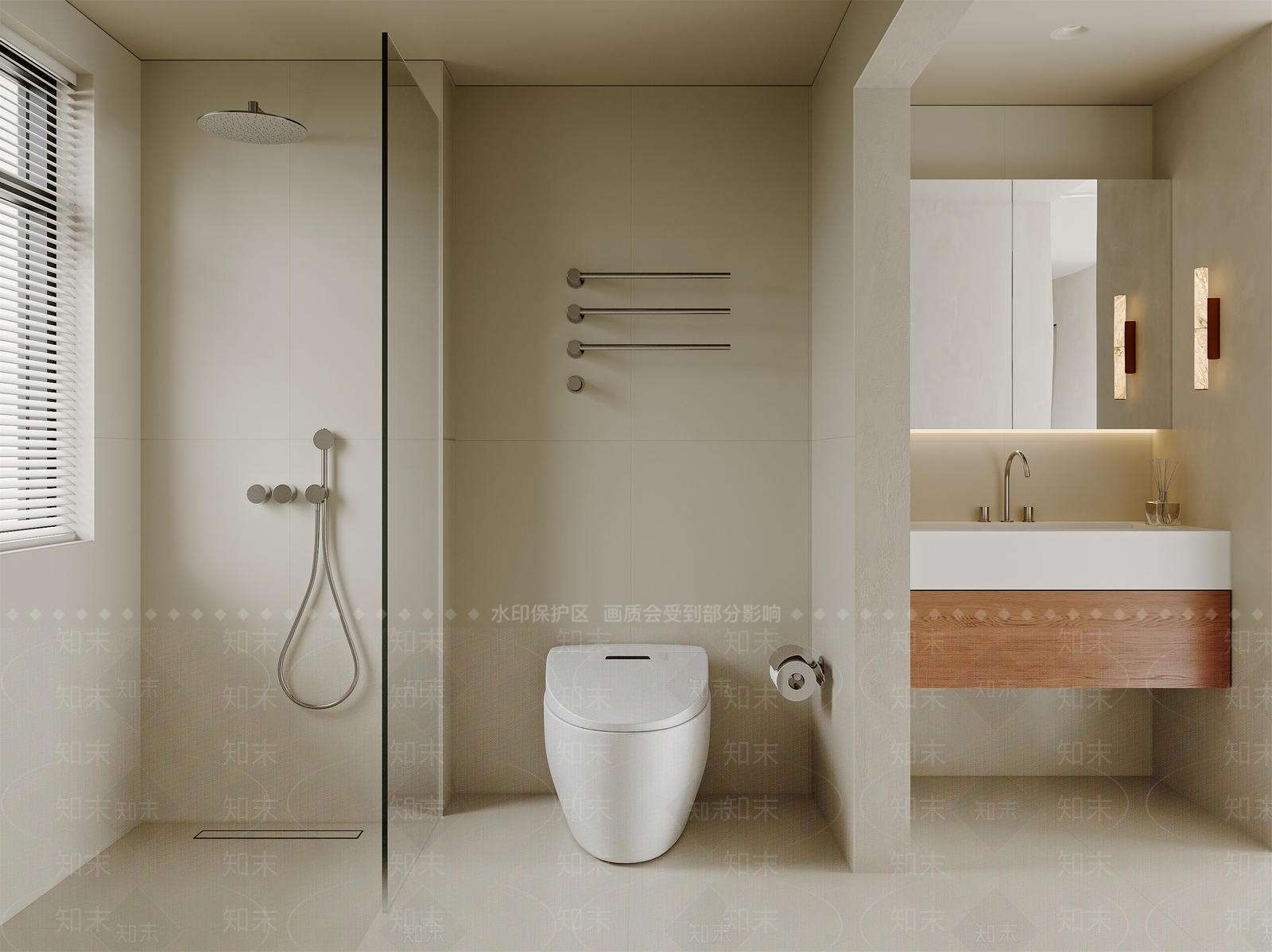 奶油中古卫生间3D模型下载【ID:1203256884】