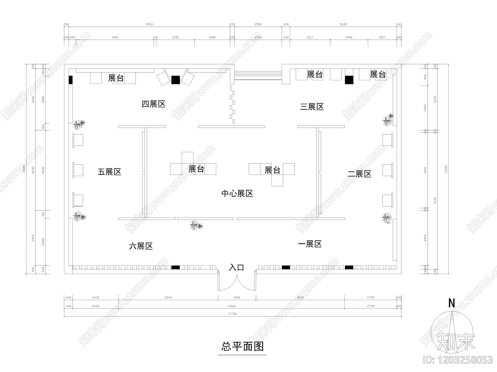 现代美术馆cad施工图下载【ID:1203258053】