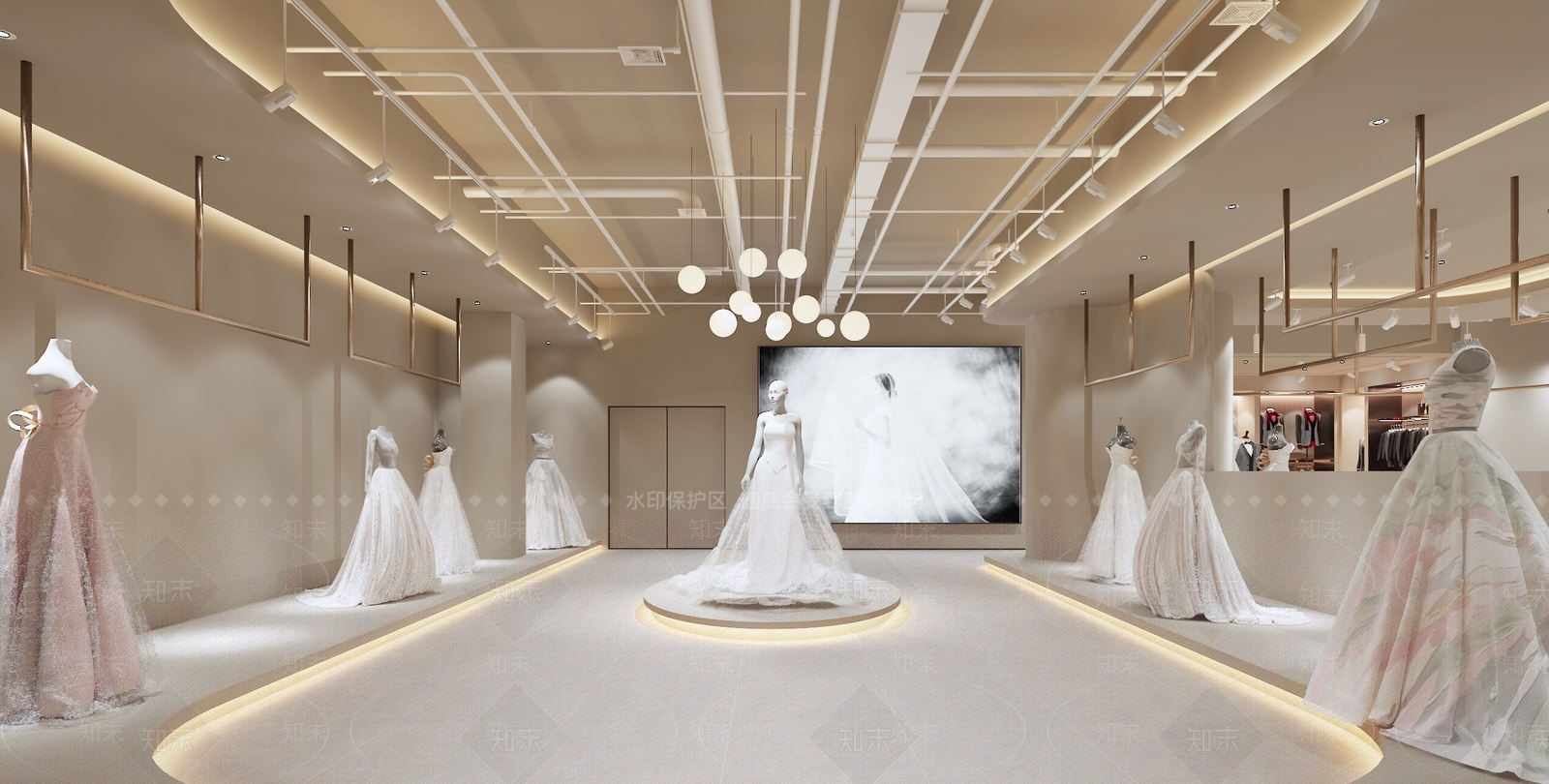 现代侘寂婚纱摄影3D模型下载【ID:1203446370】