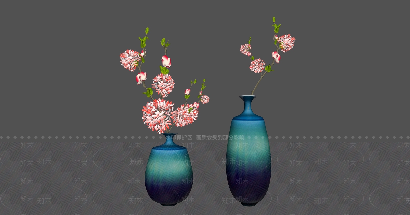 新中式现代花艺SU模型下载【ID:1203260431】