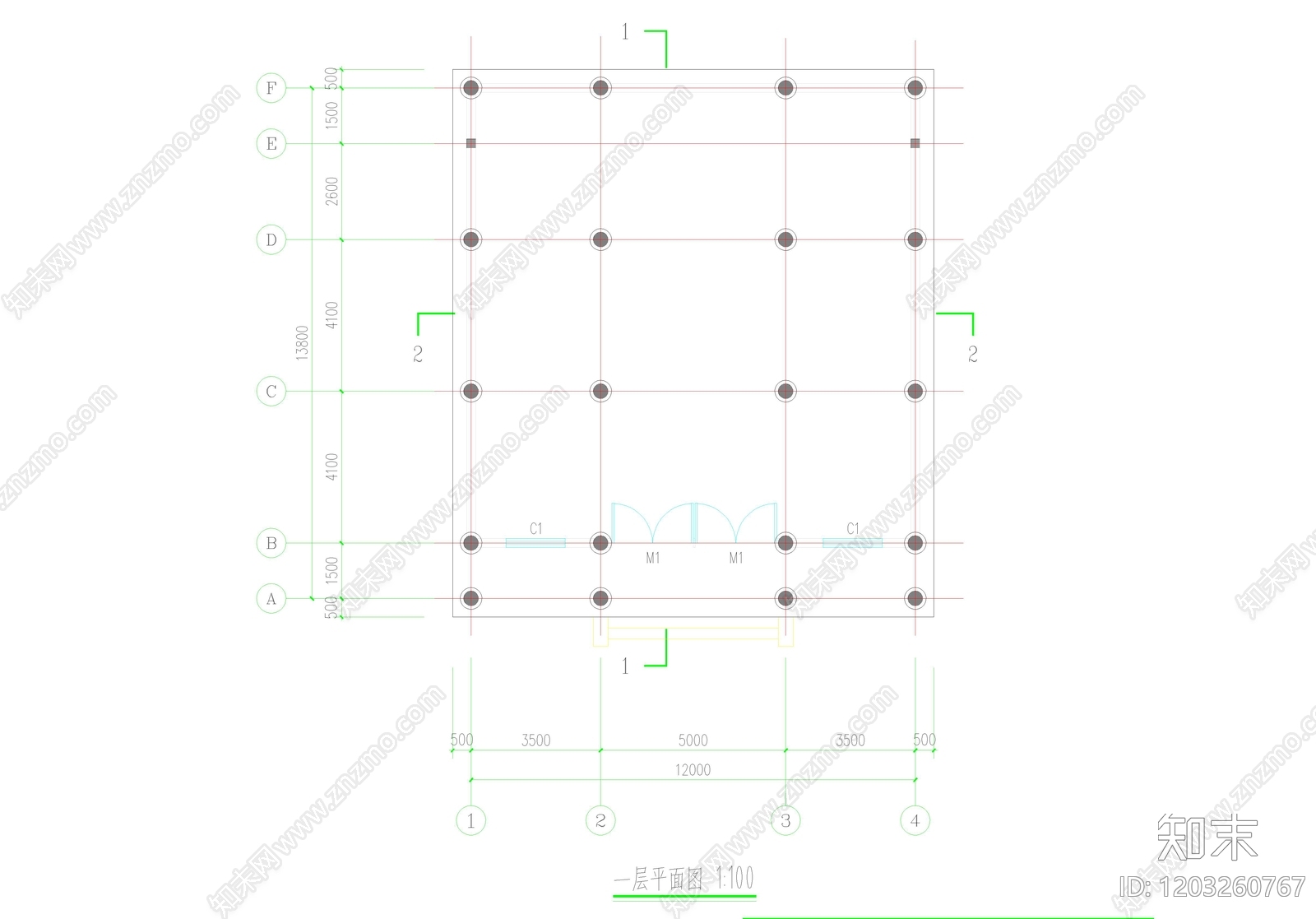 仿古建筑cad施工图下载【ID:1203260767】