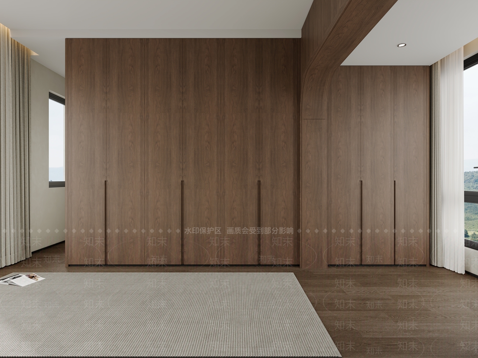 中式意式衣柜3D模型下载【ID:1203262359】