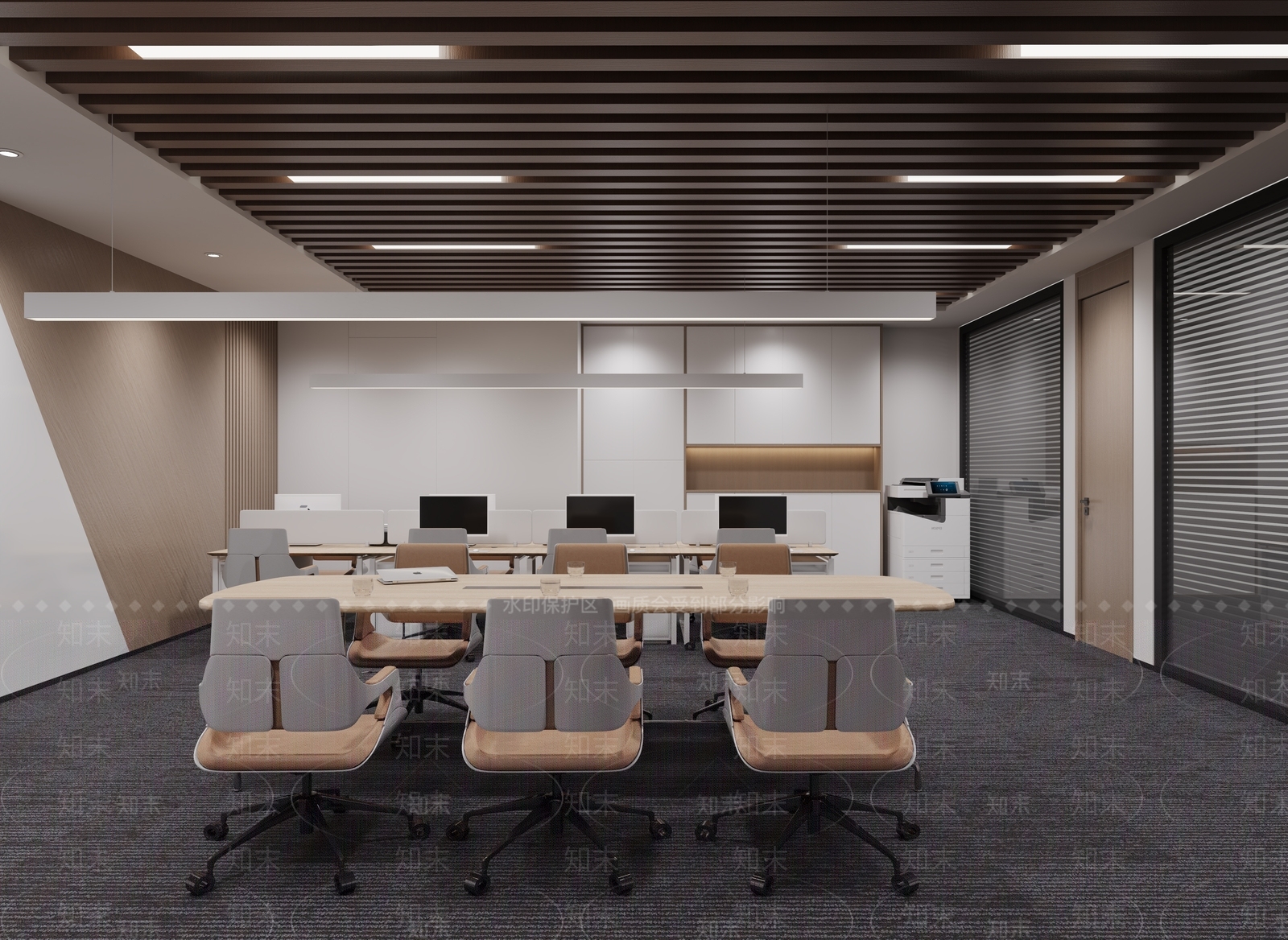 现代简约办公室3D模型下载【ID:1203264071】