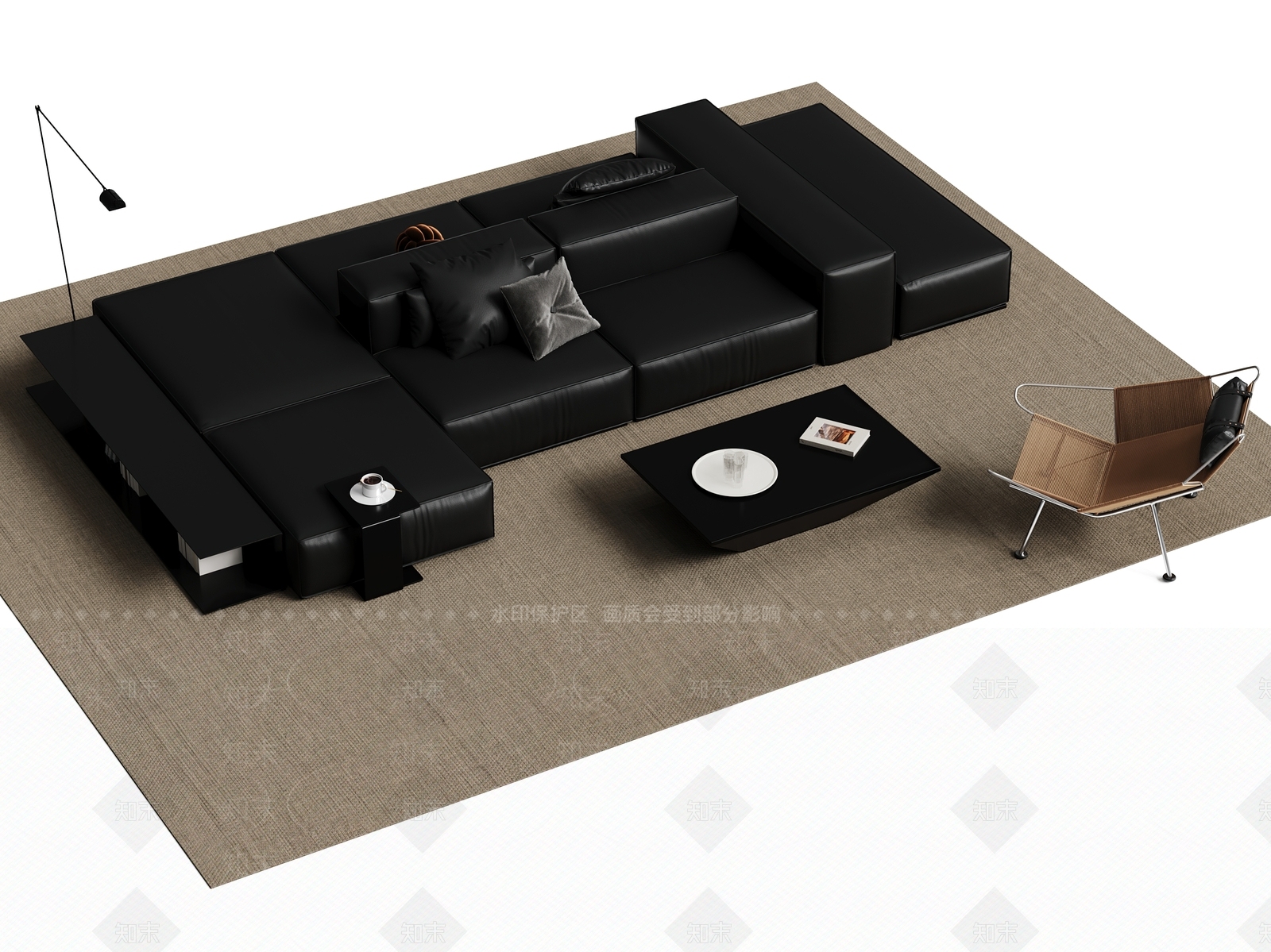 沙发组合3D模型精品下载_3dmax模型_知末网