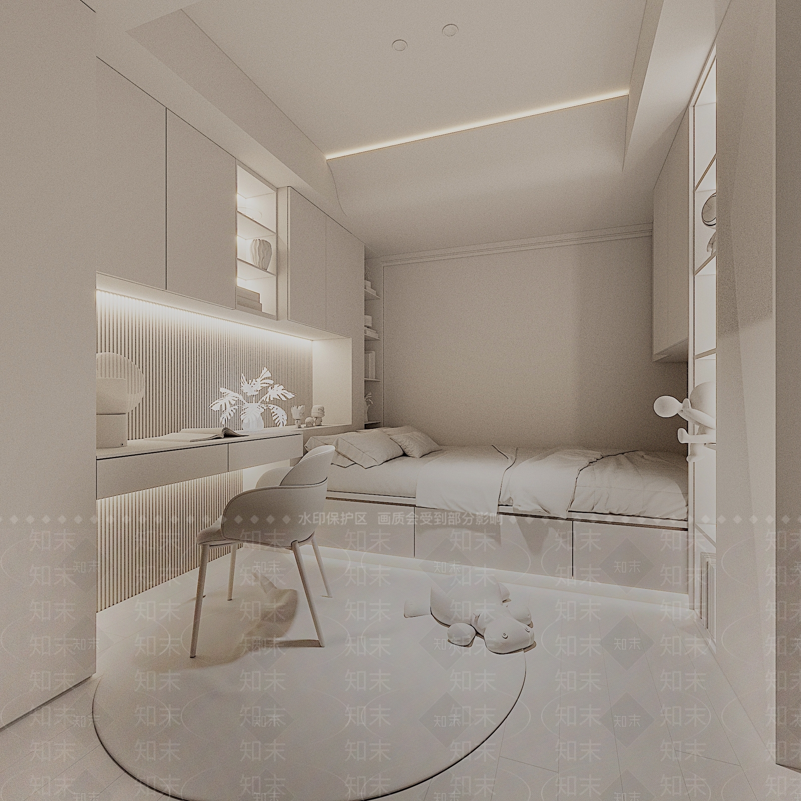 现代家居卧室3D模型下载【ID:1203268665】