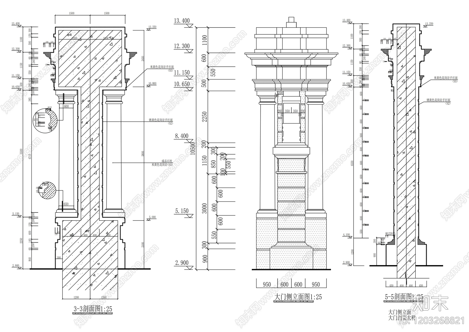 现代门卫室建筑cad施工图下载【ID:1203268821】
