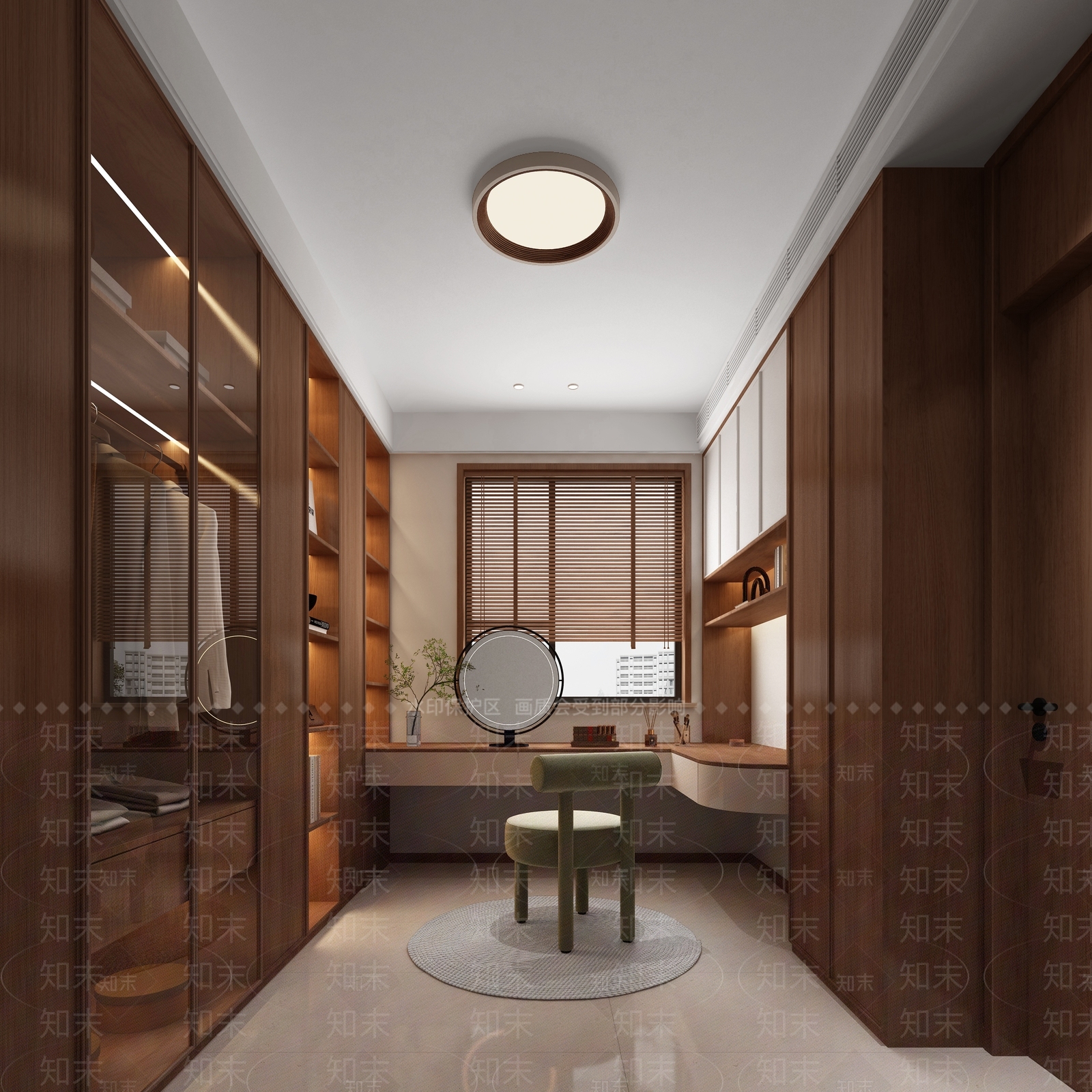 现代中古衣帽间3D模型下载【ID:1203269426】