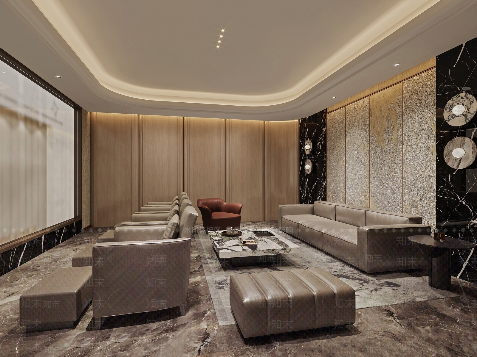 现代接待室3D模型下载【ID:1203272210】