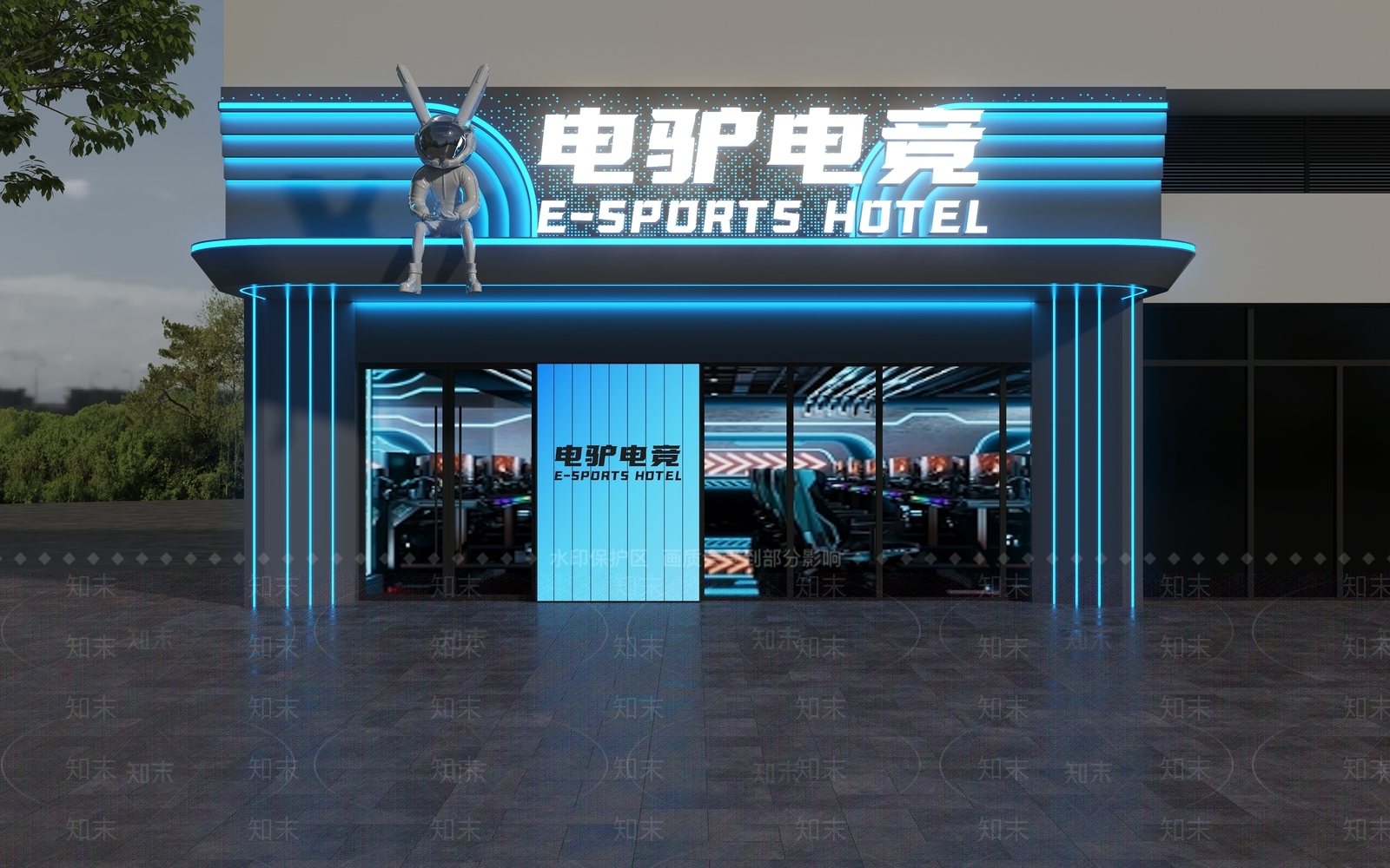 现代门头3D模型下载【ID:1203281319】