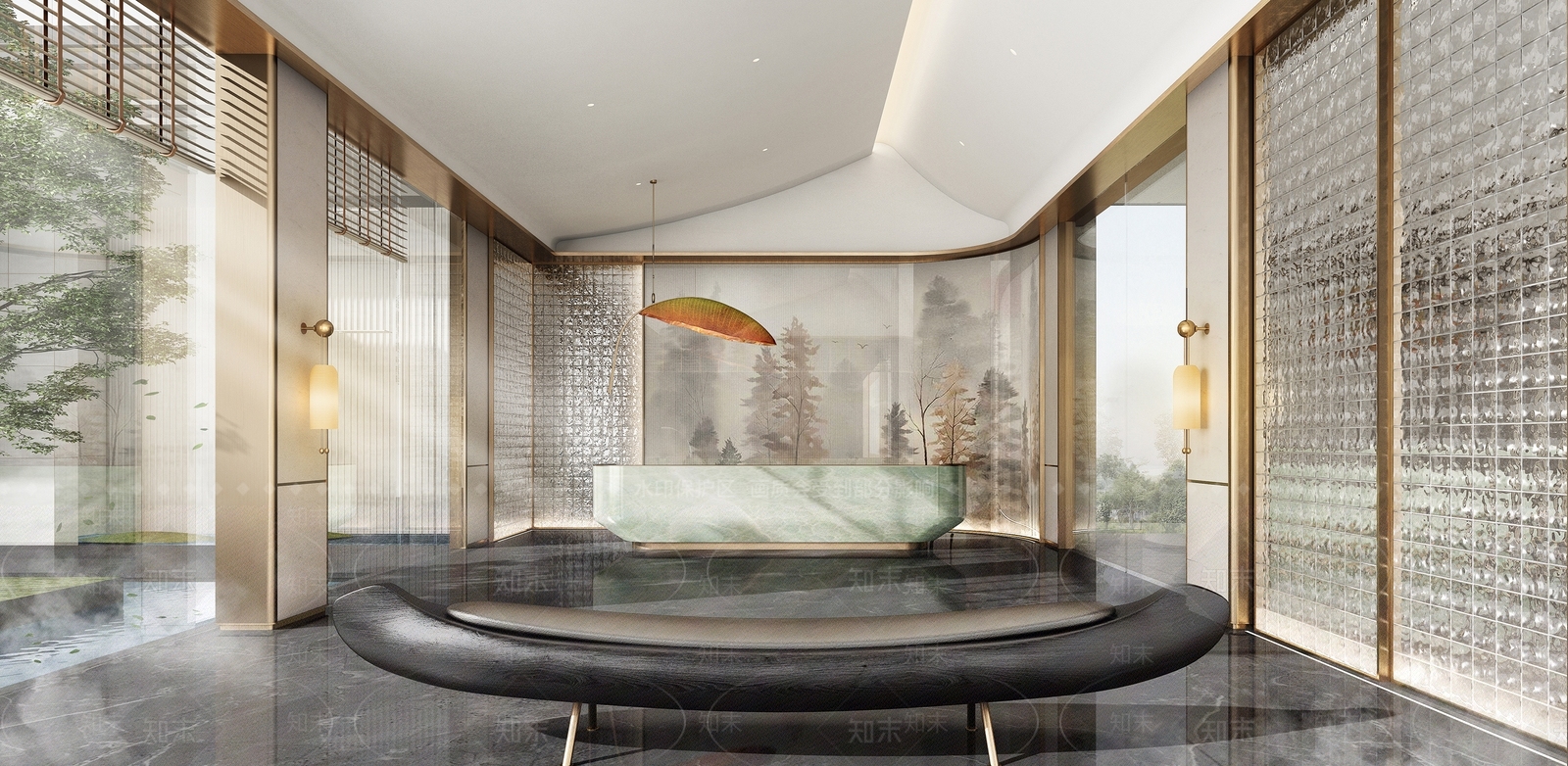 现代轻奢售楼处3D模型下载【ID:1203284848】